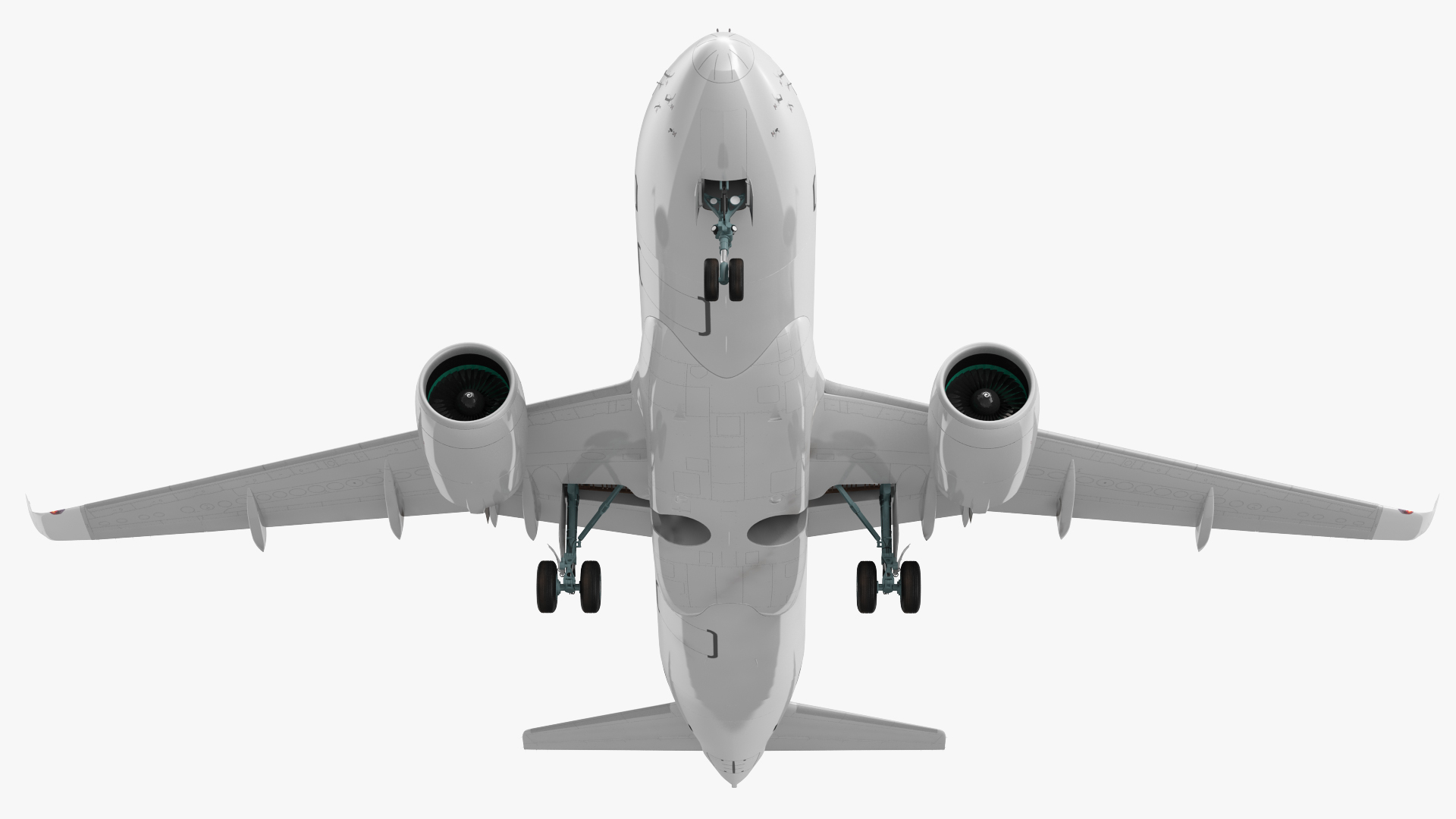 3D Airbus A220 100 Simple Interior Generic Rigged