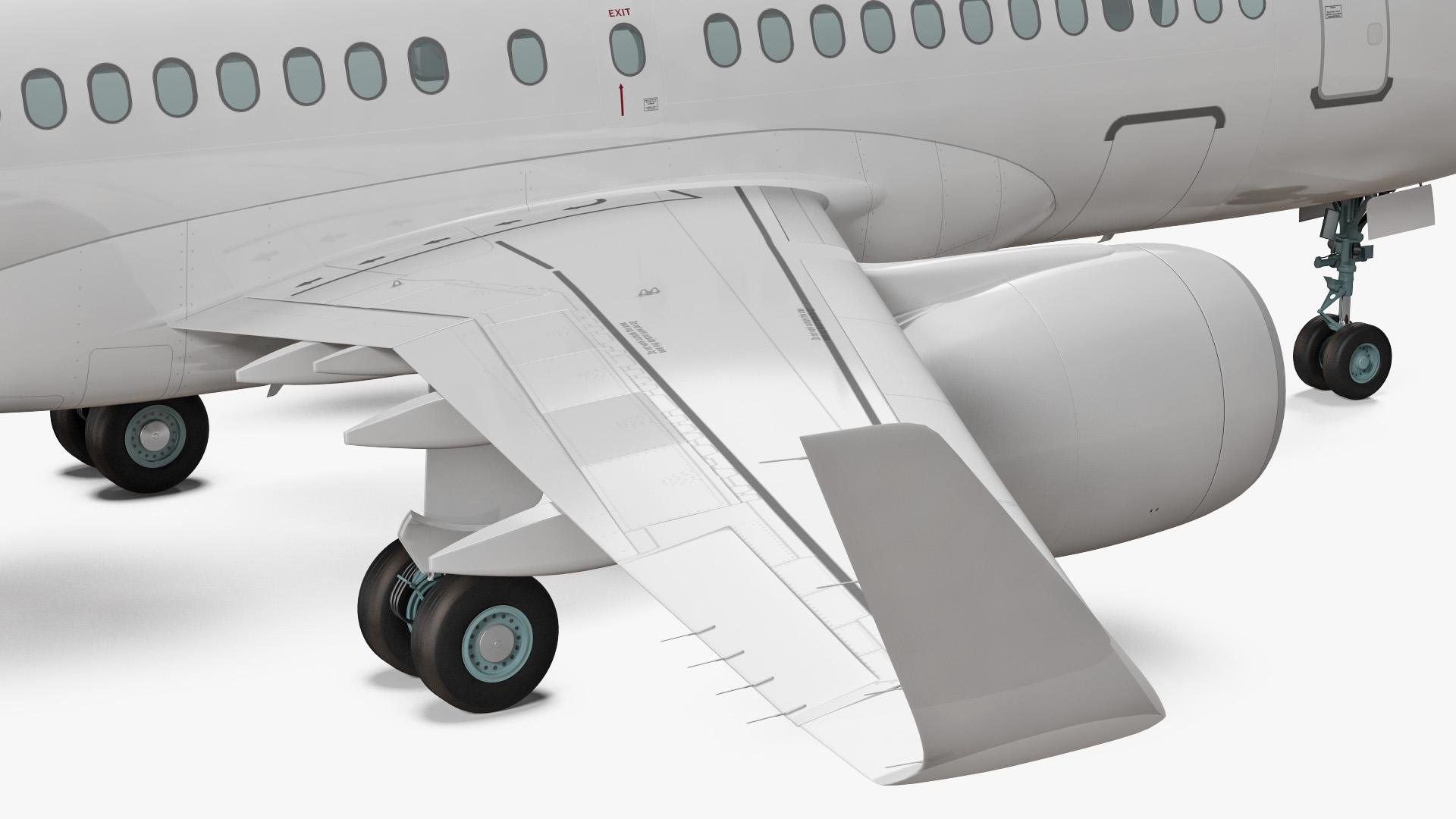 3D Airbus A220 100 Simple Interior Generic Rigged