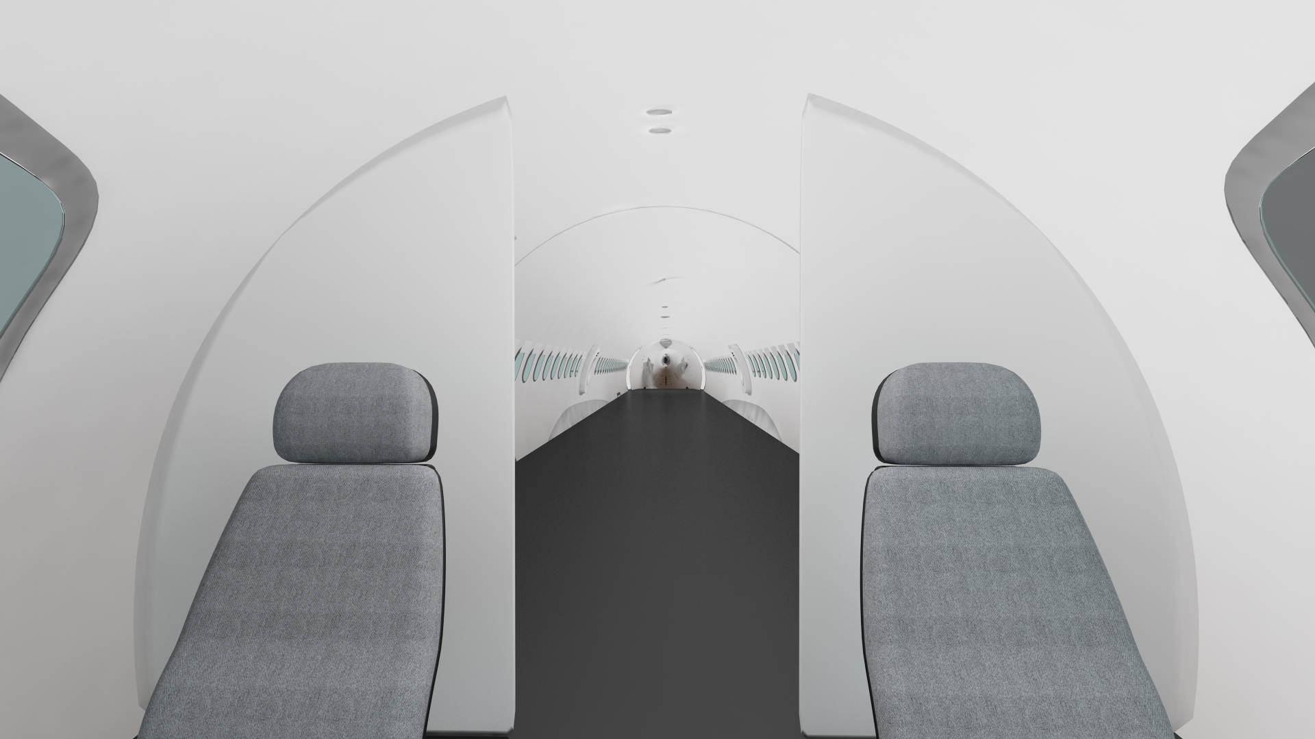 3D Airbus A220 100 Simple Interior Generic Rigged