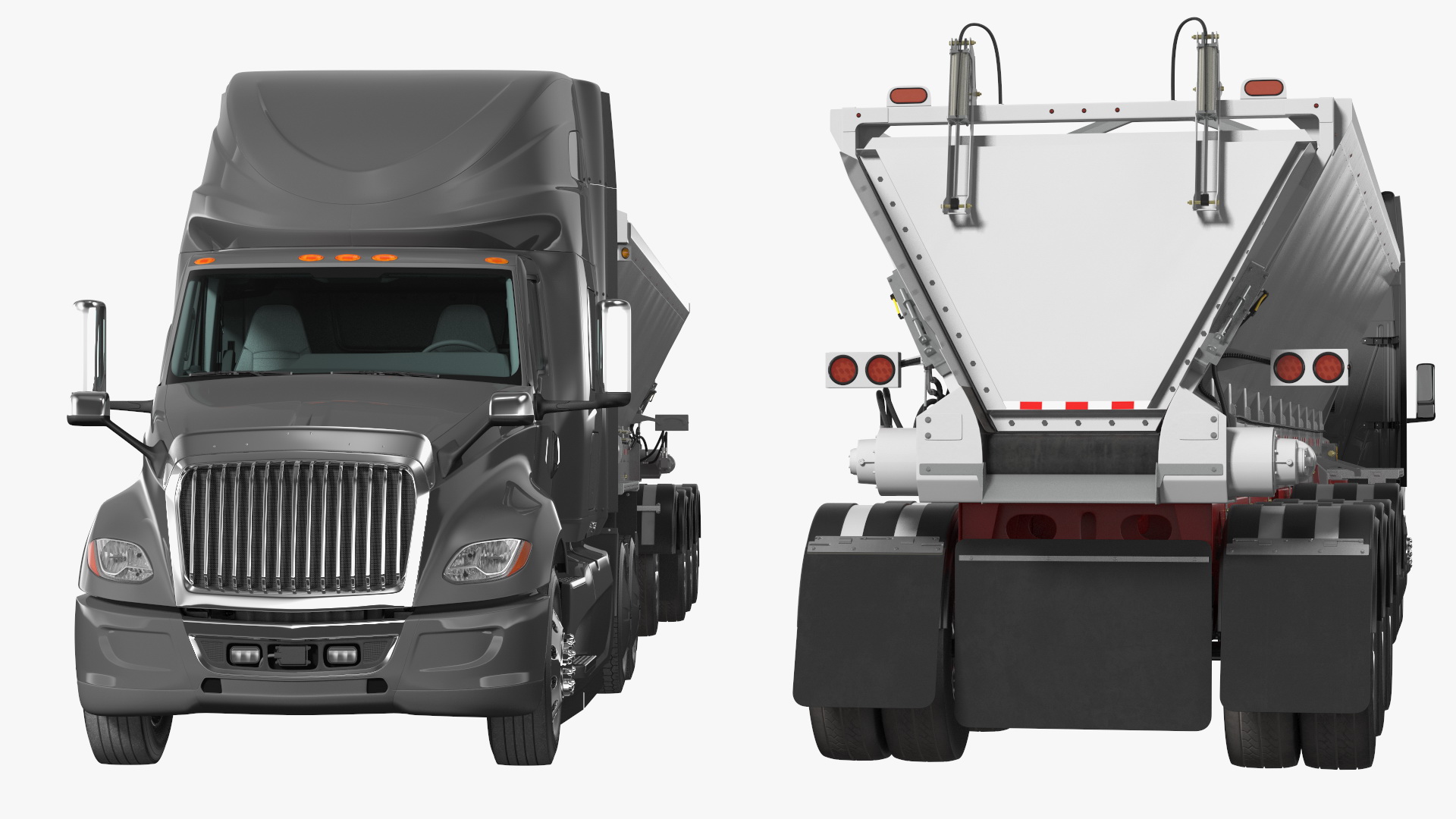 3D Heavy Truck With Bottom Trailer