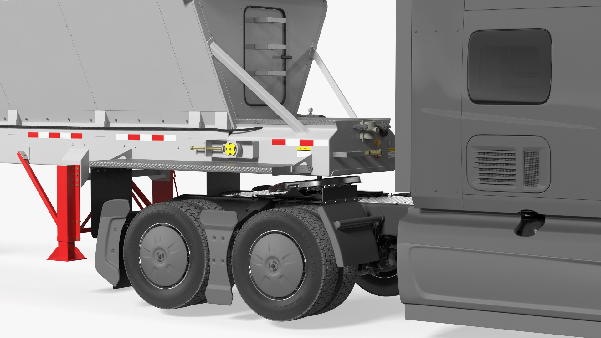 3D Heavy Truck With Bottom Trailer