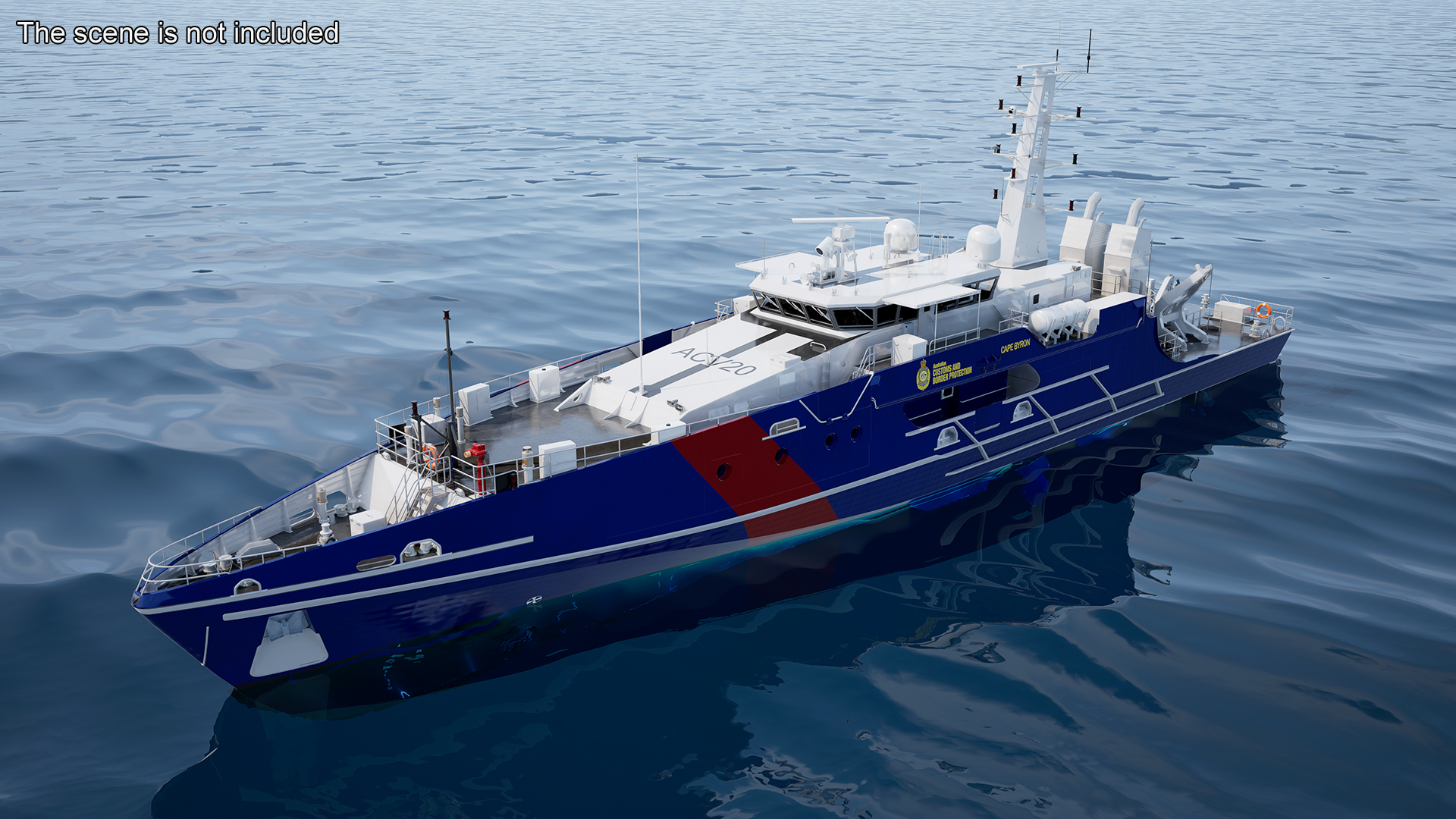 3D model Patrol Vessel ABFC Cape Byron Rigged for Maya