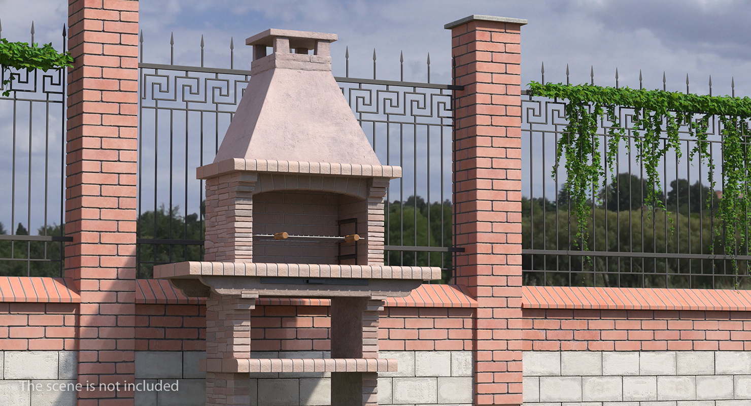 Stone Masonry Barbecue 3D