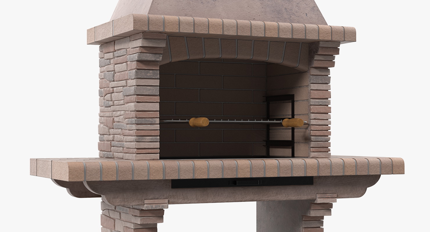 Stone Masonry Barbecue 3D