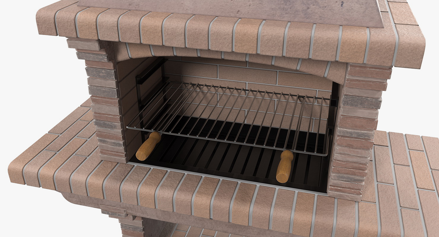 Stone Masonry Barbecue 3D