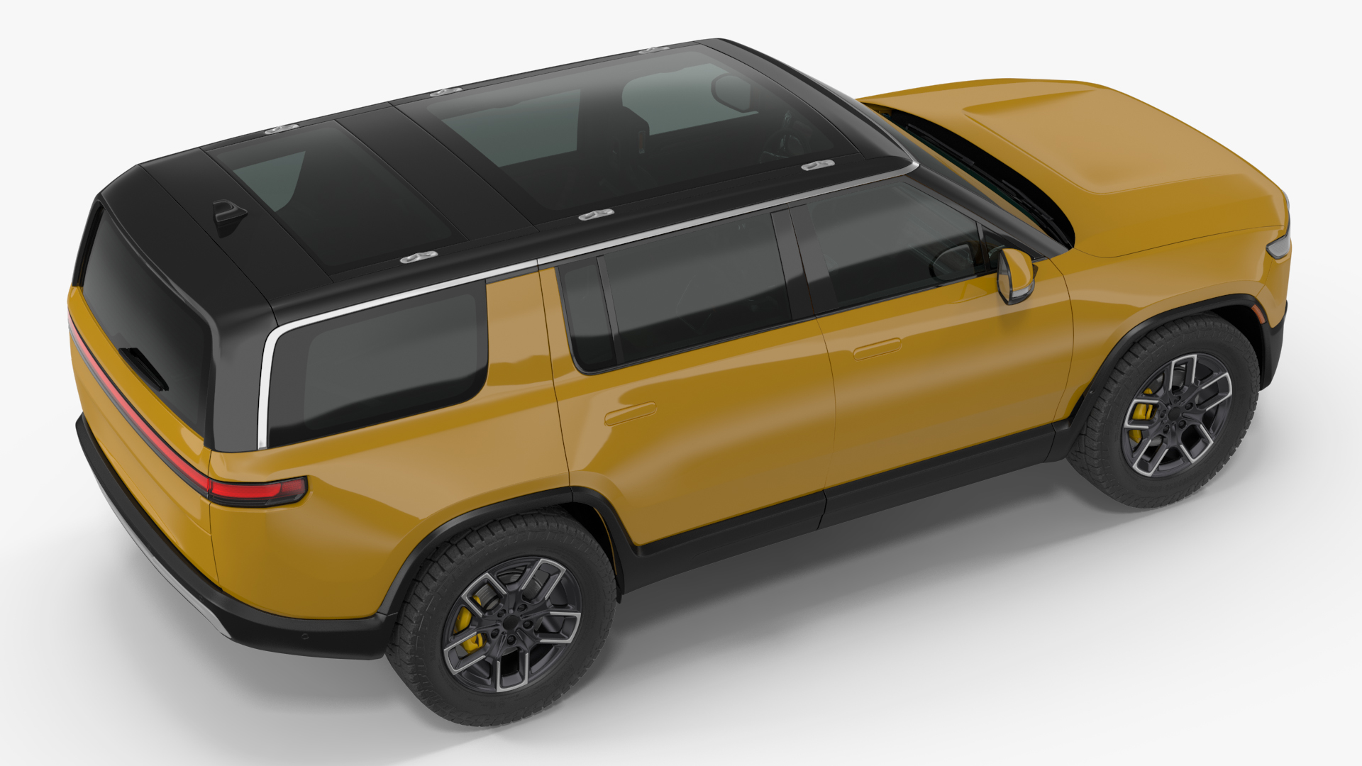 3D Luxury Electric SUV Yellow