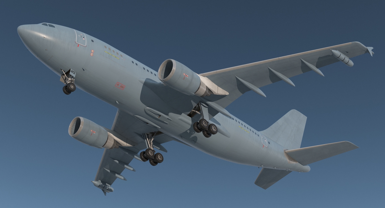 3D Airbus A310 Multi Role Tanker Aircraft Transport Generic Rigged model