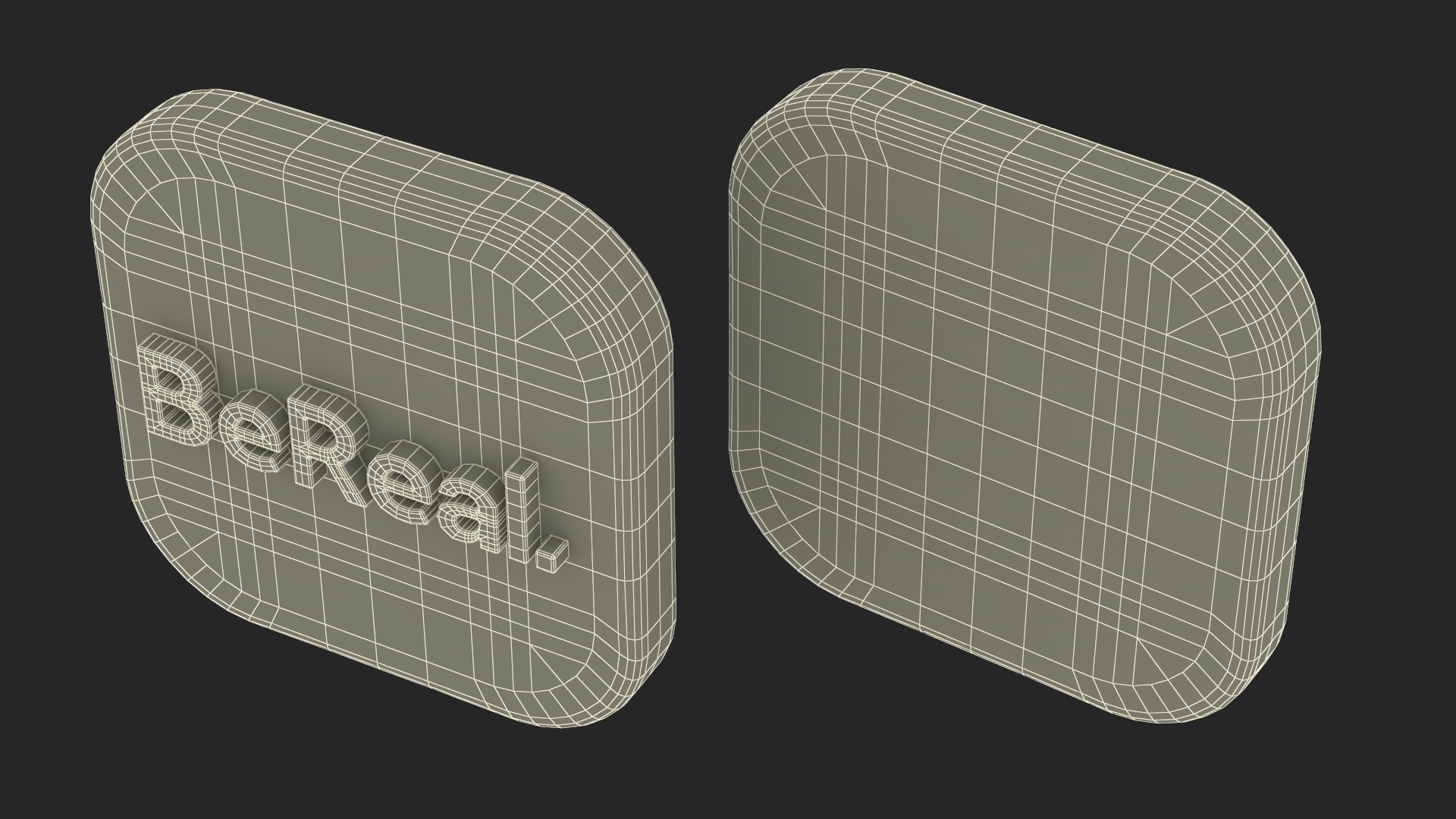 BeReal Social Media Logo Icon 3D model