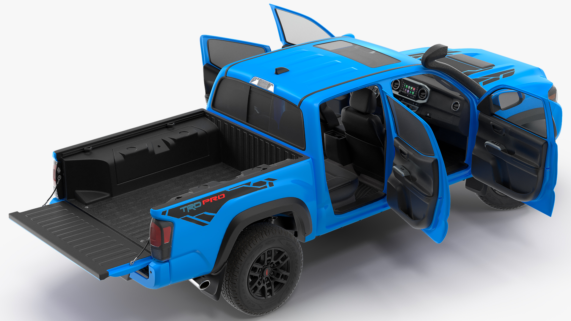 3D model Toyota Tacoma TRD Pro Voodoo Blue 2021 Rigged