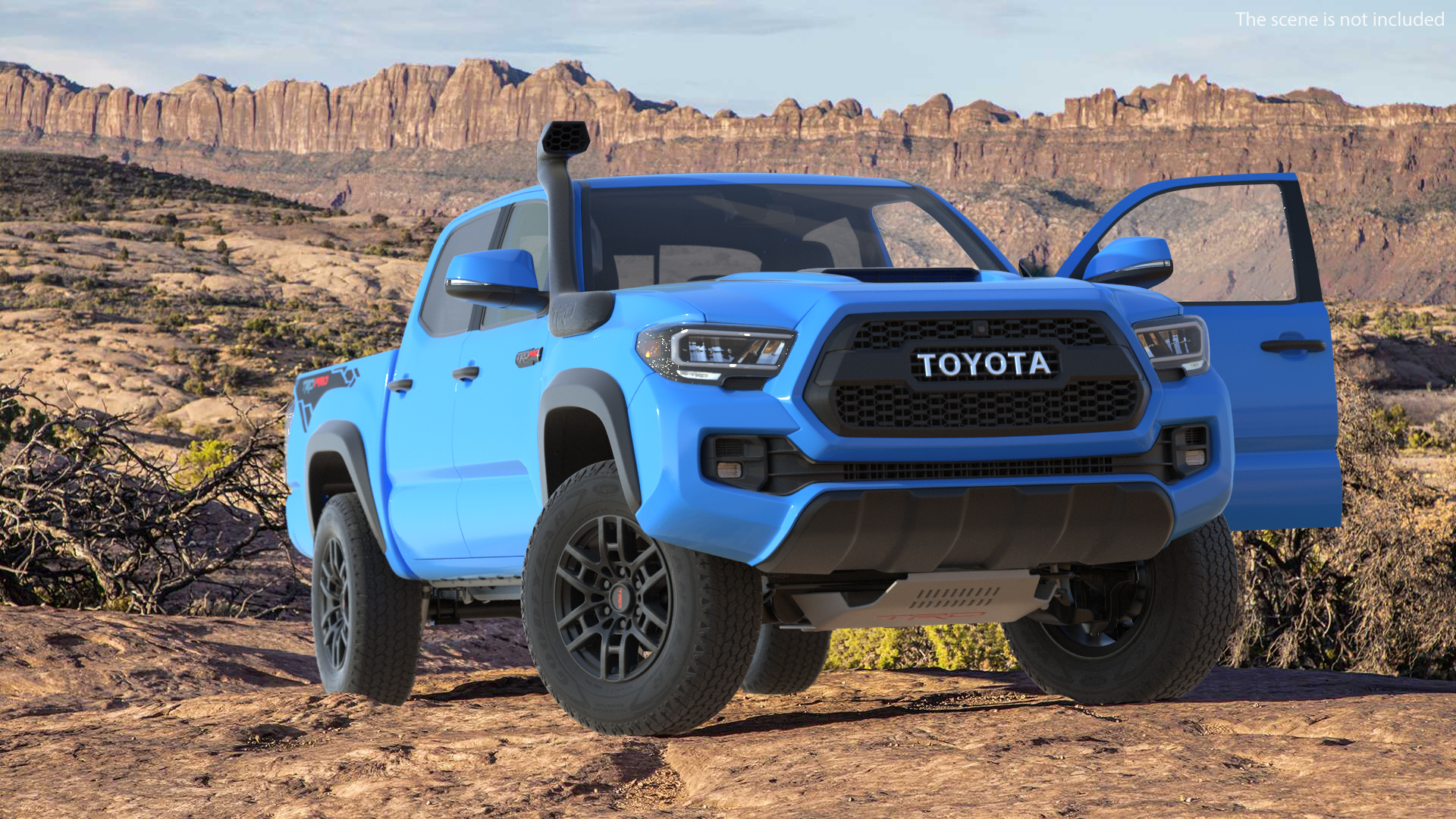 3D model Toyota Tacoma TRD Pro Voodoo Blue 2021 Rigged