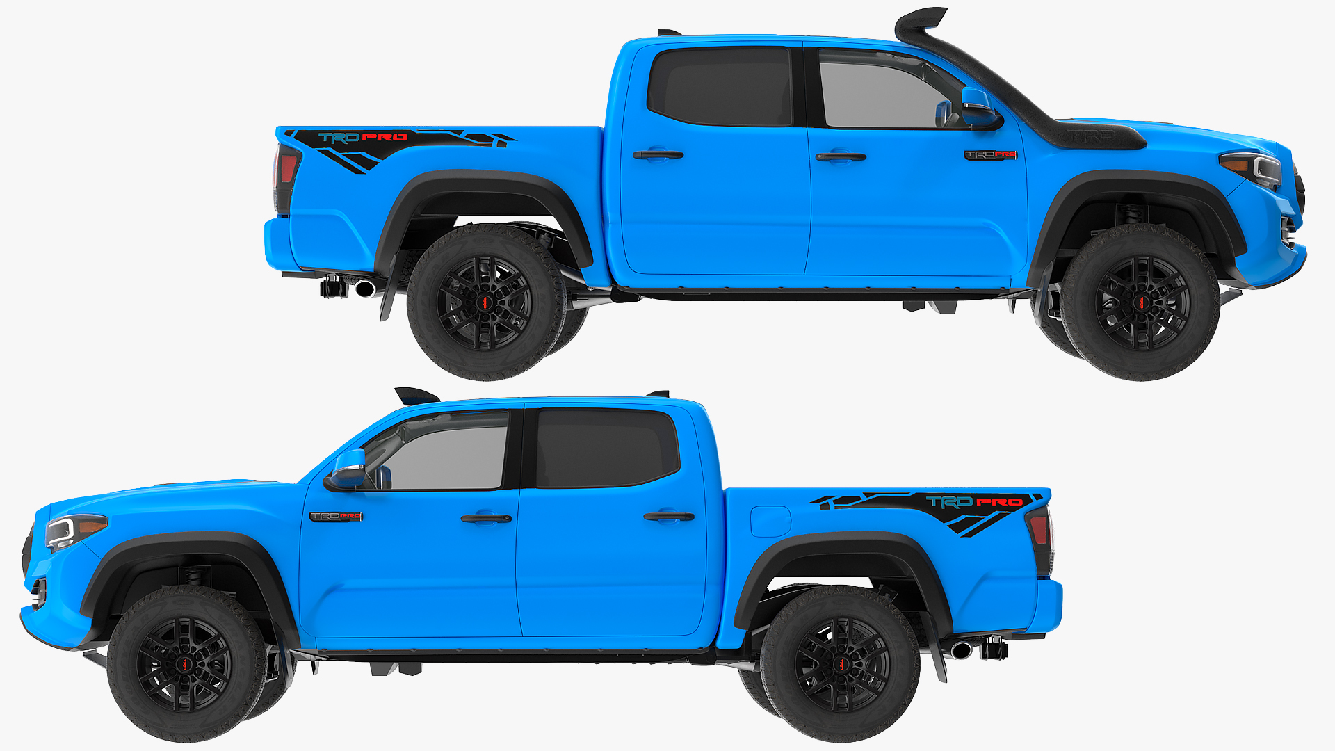 3D model Toyota Tacoma TRD Pro Voodoo Blue 2021 Rigged