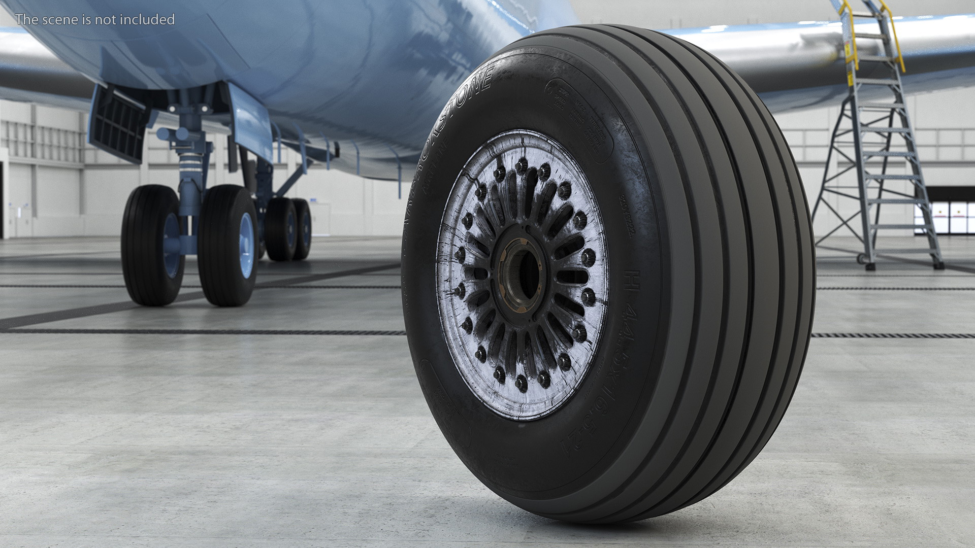 3D Boeing 737 Aircraft Wheel Dirty