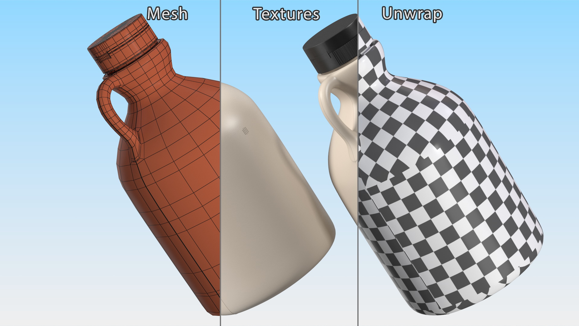 3D Maple Syrup Plastic Bottle