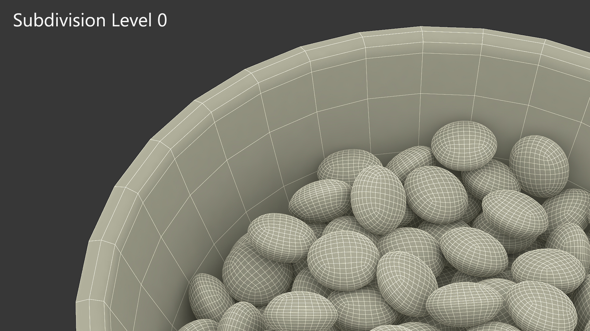 Multicolored Skittles Candies in Bowl 3D