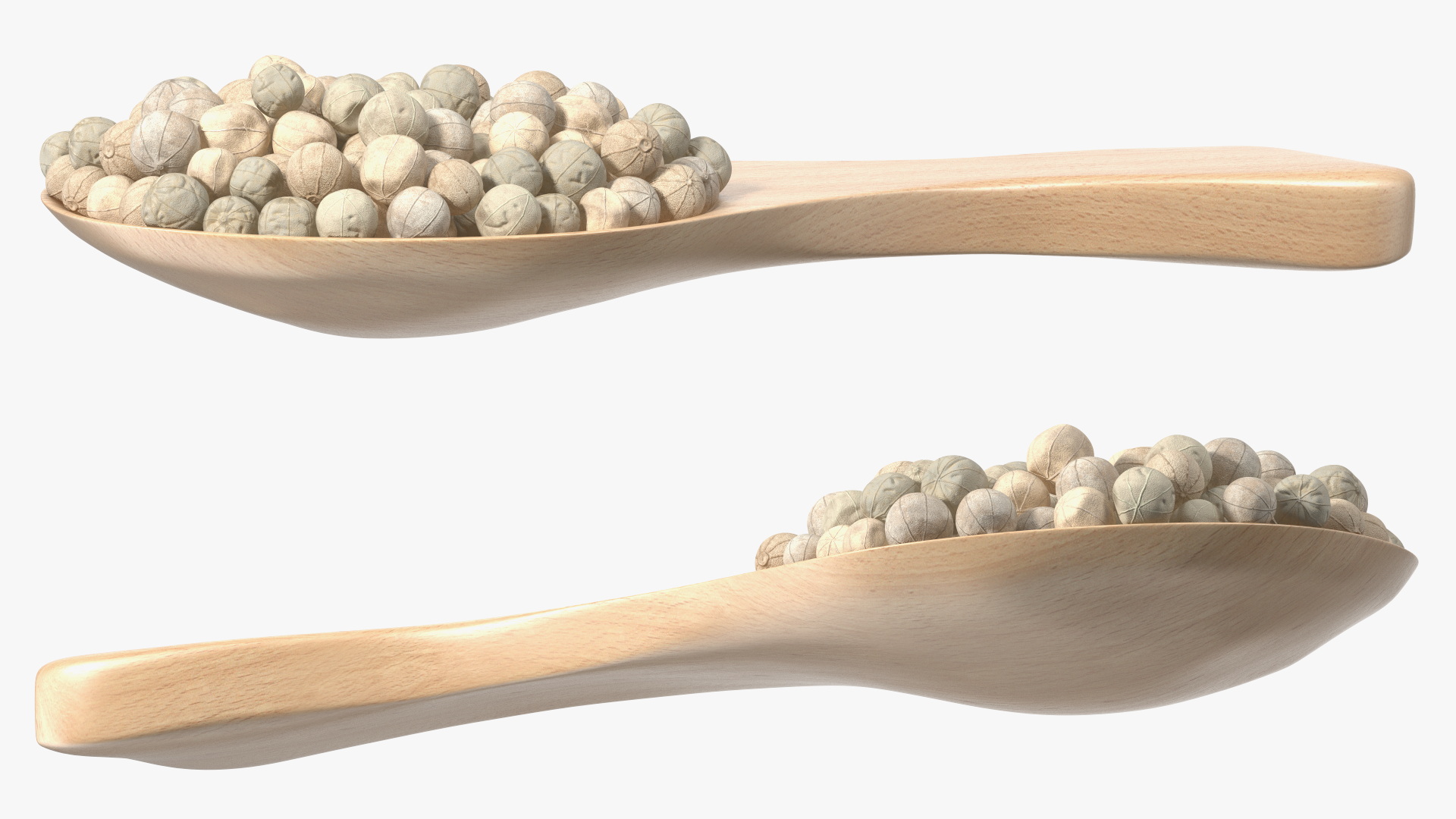 3D Spoon with White Dried Peppercorn model