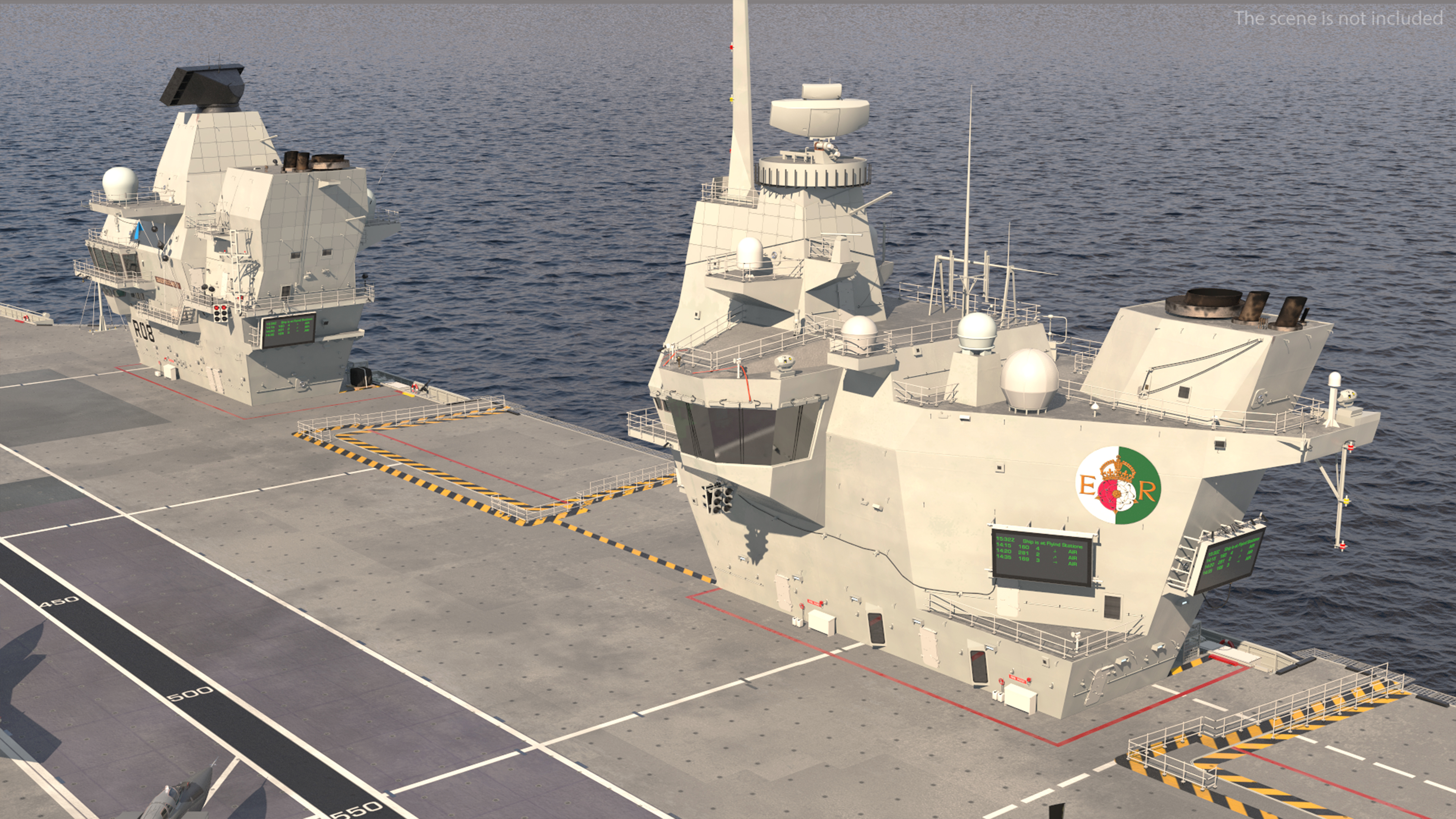 3D HMS Queen Elizabeth with Military Equipment model