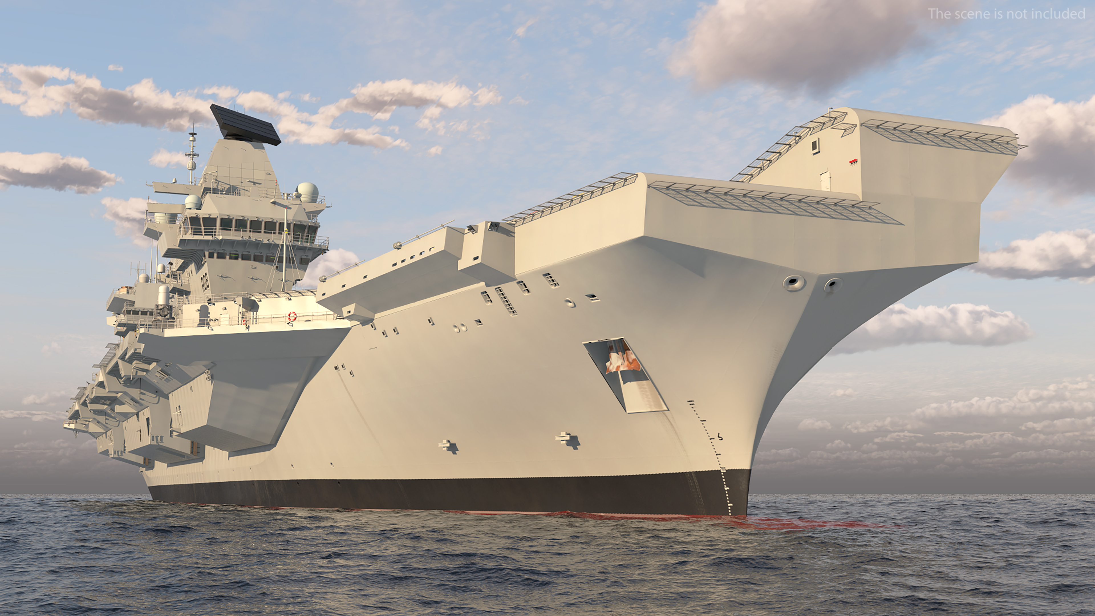 3D HMS Queen Elizabeth with Military Equipment model