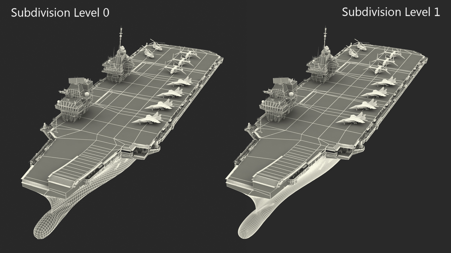 3D HMS Queen Elizabeth with Military Equipment model