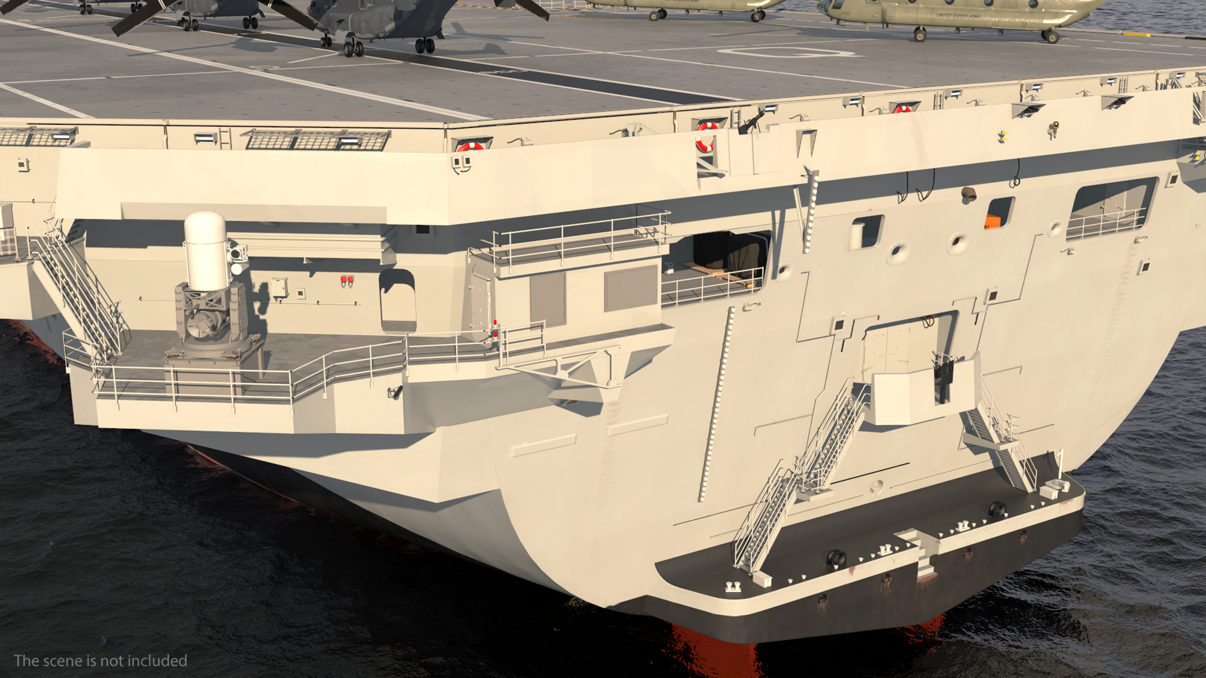 3D HMS Queen Elizabeth with Military Equipment model