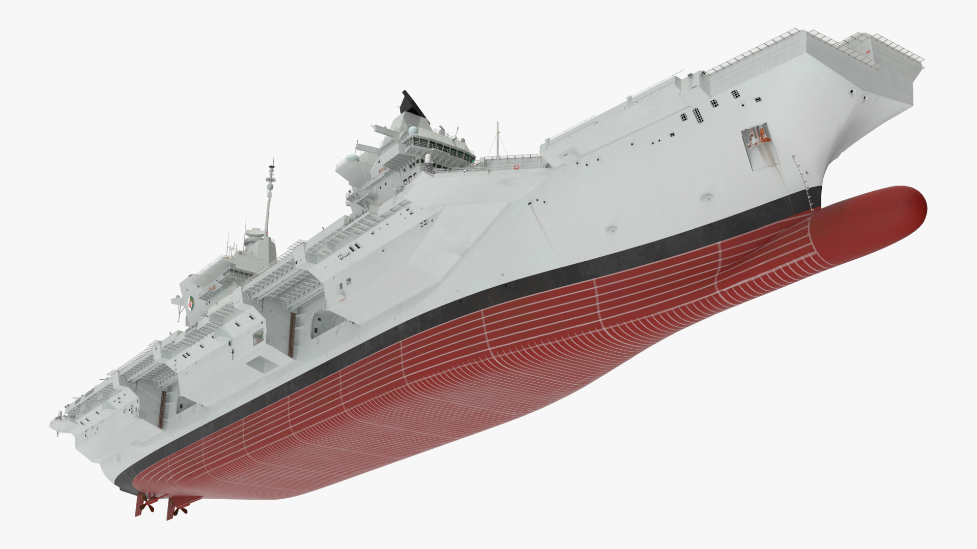 3D HMS Queen Elizabeth with Military Equipment model