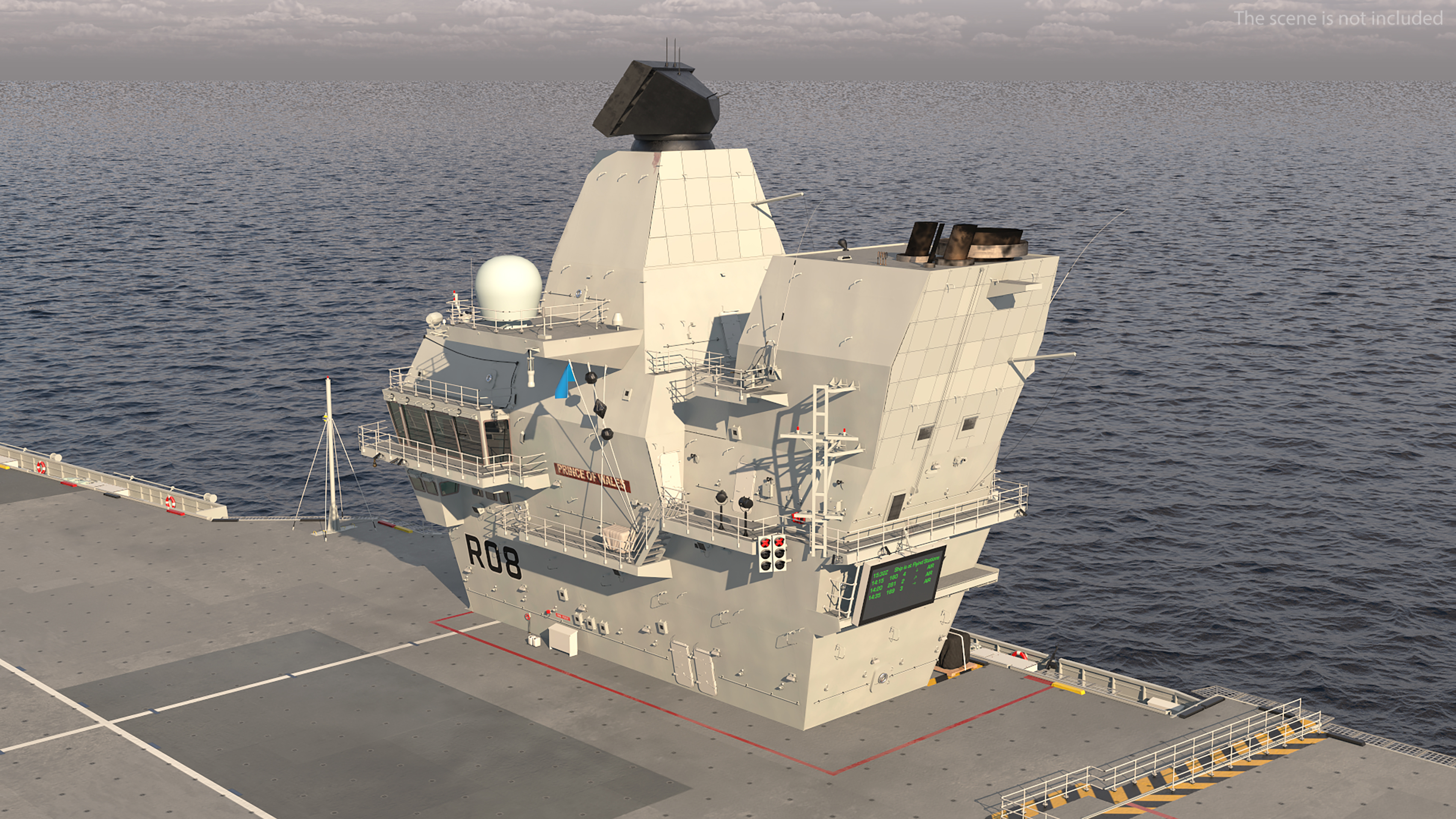 3D HMS Queen Elizabeth with Military Equipment model