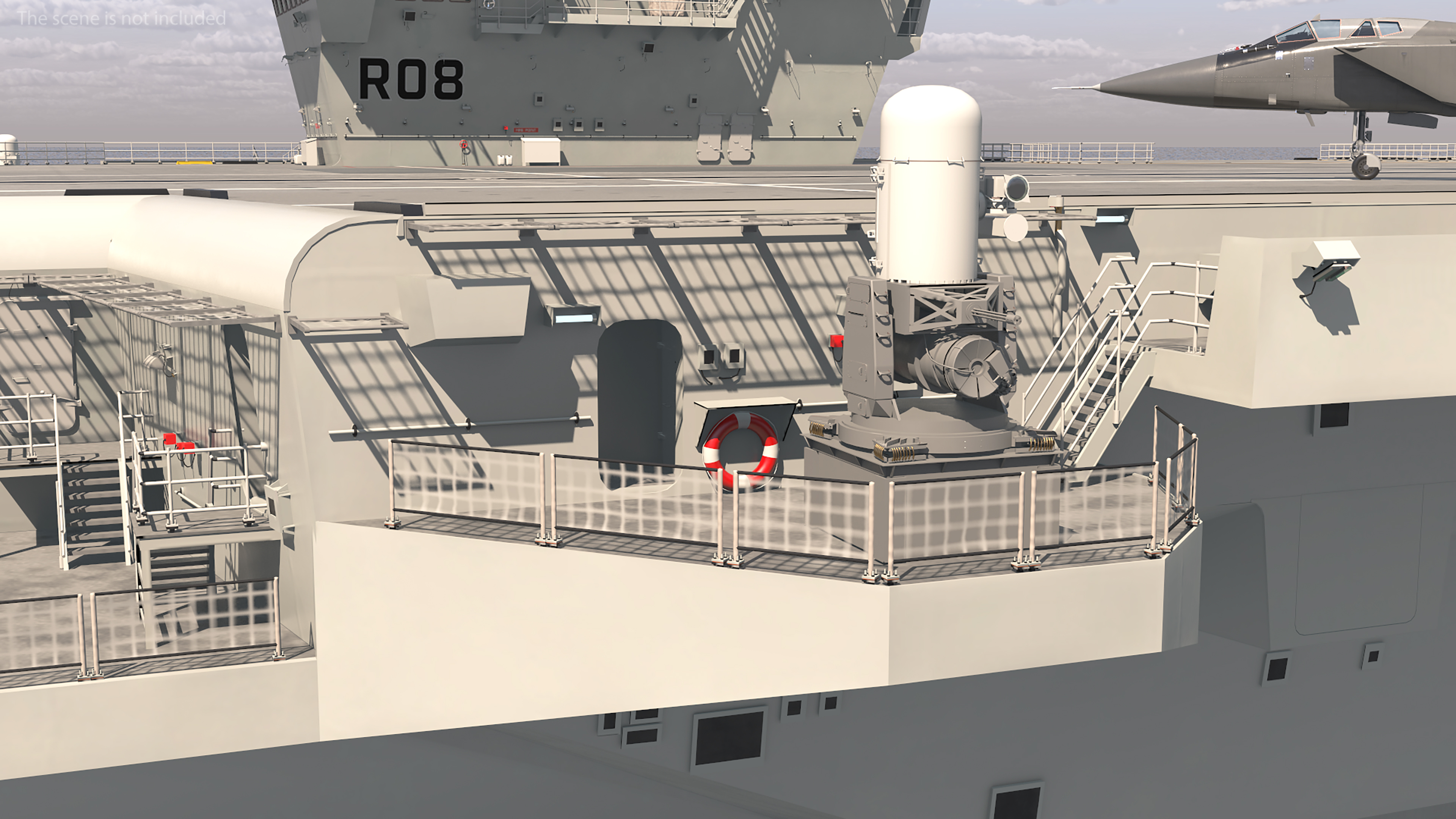 3D HMS Queen Elizabeth with Military Equipment model