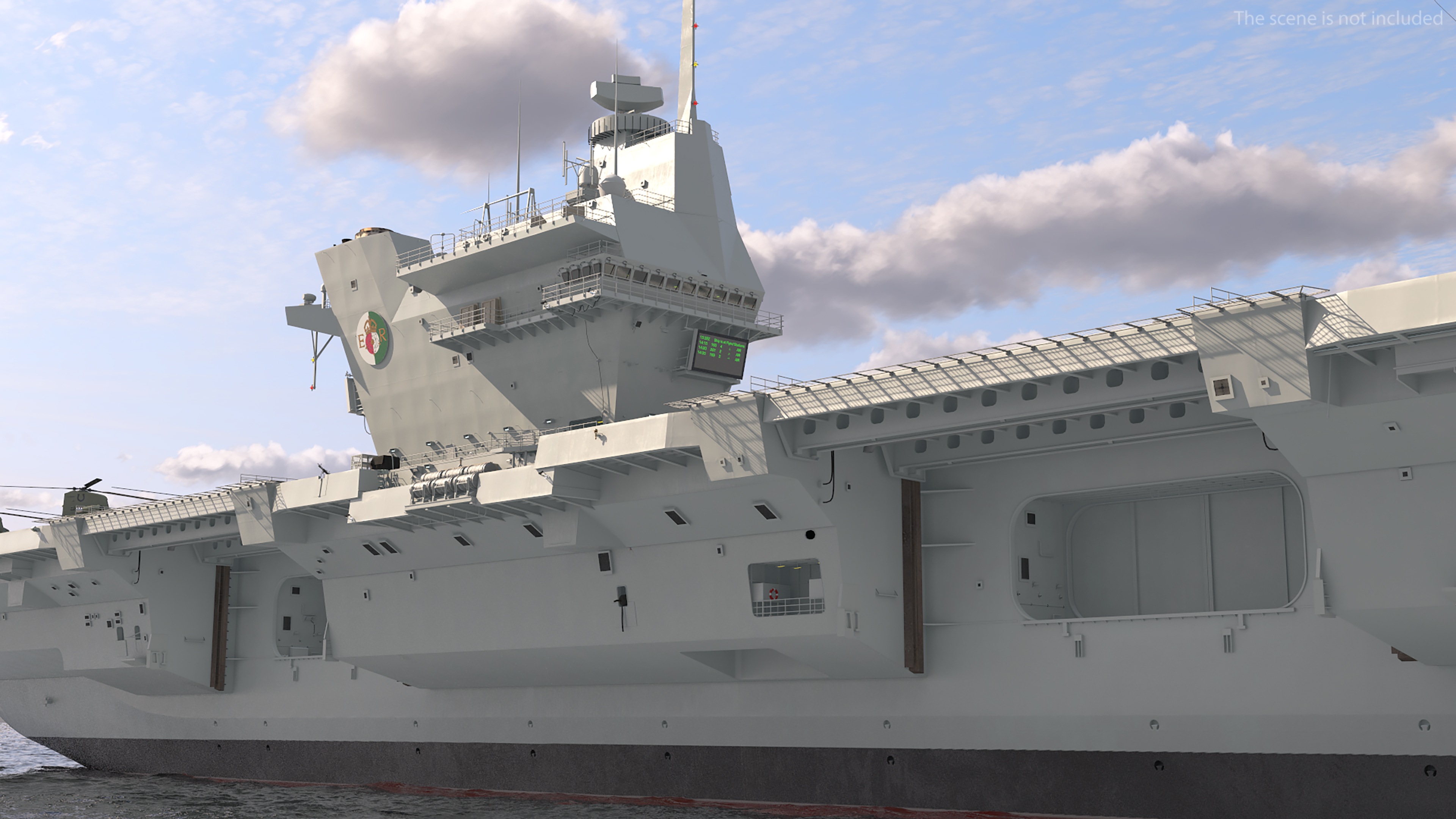 3D HMS Queen Elizabeth with Military Equipment model