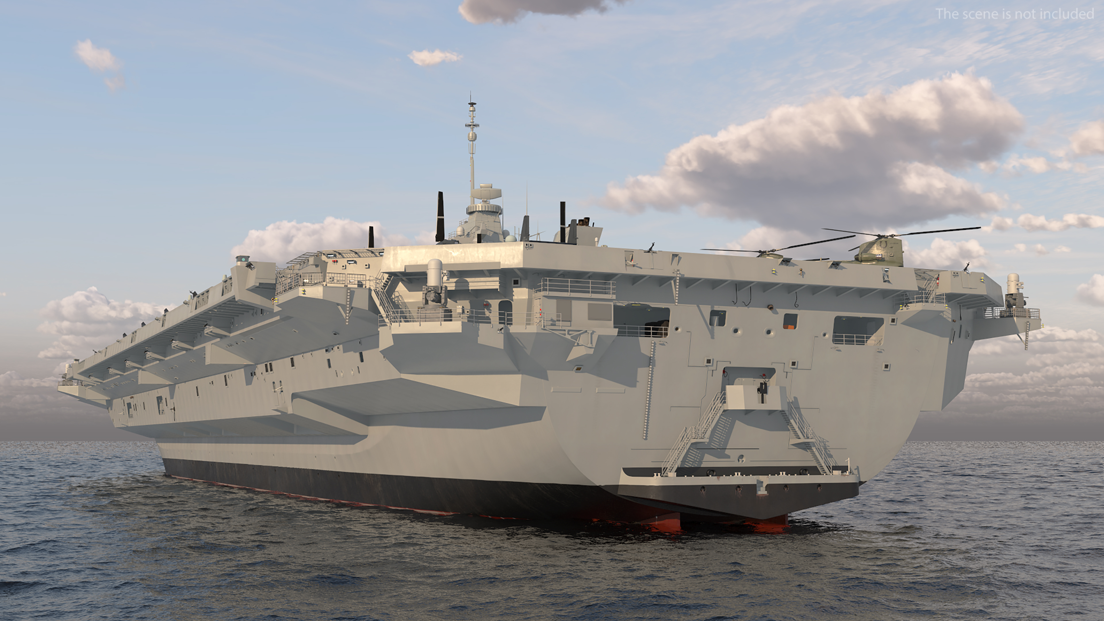 3D HMS Queen Elizabeth with Military Equipment model