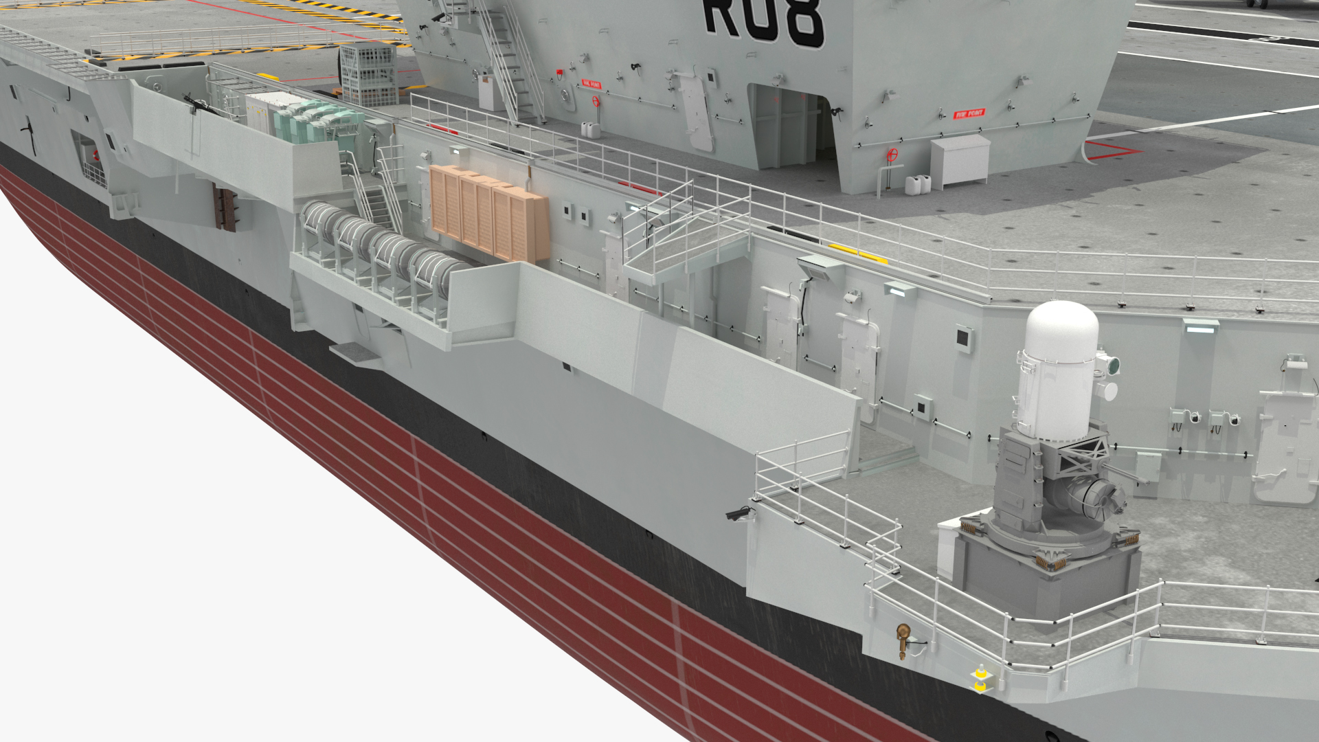 3D HMS Queen Elizabeth with Military Equipment model