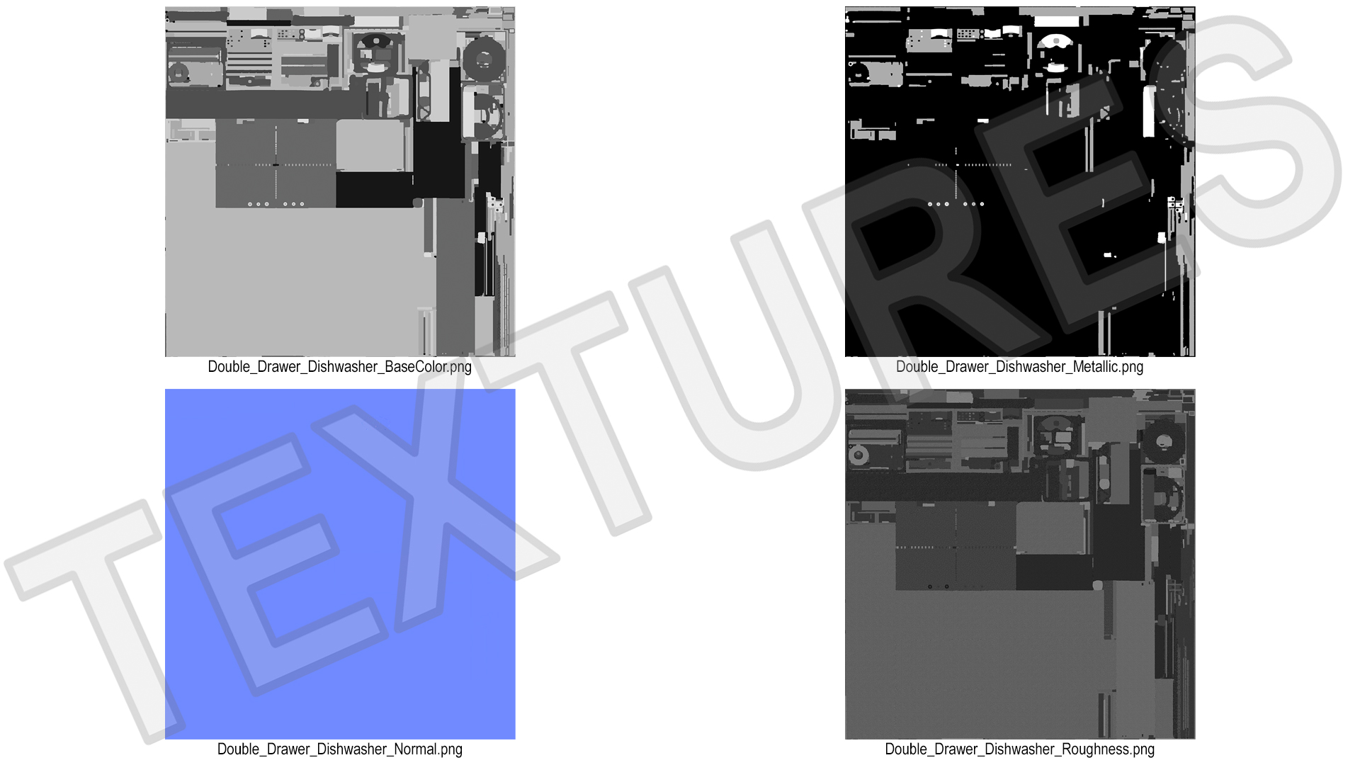 Dishwasher Double Drawer Open 3D model