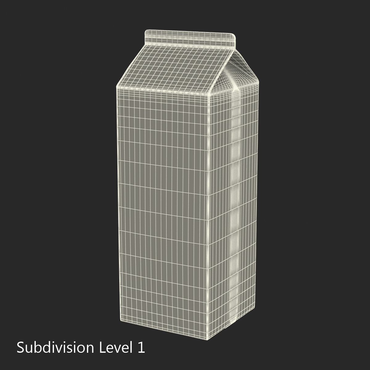 3D Half Gallon Milk Carton model