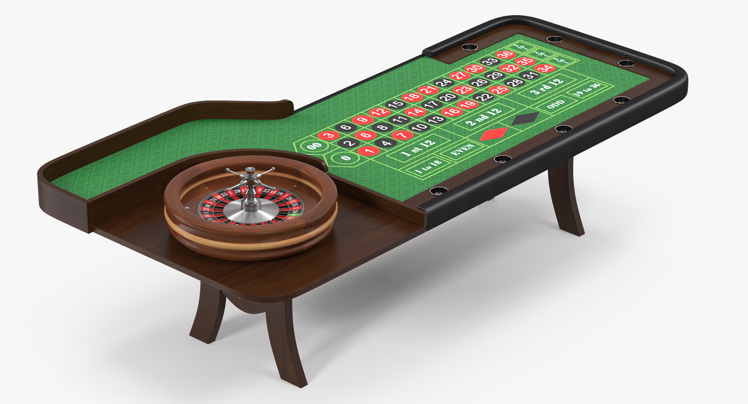 3D Casino Roulette Table