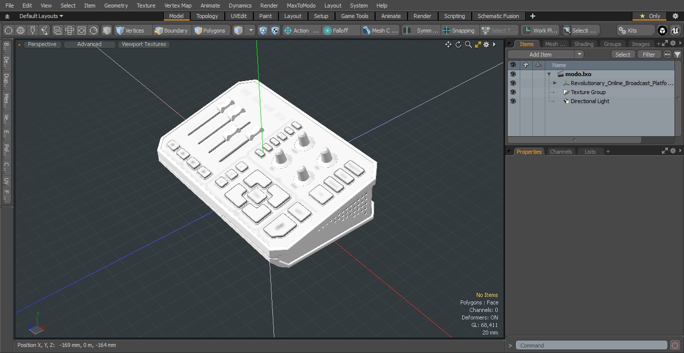 3D Revolutionary Online Broadcast Platform White Lights Off