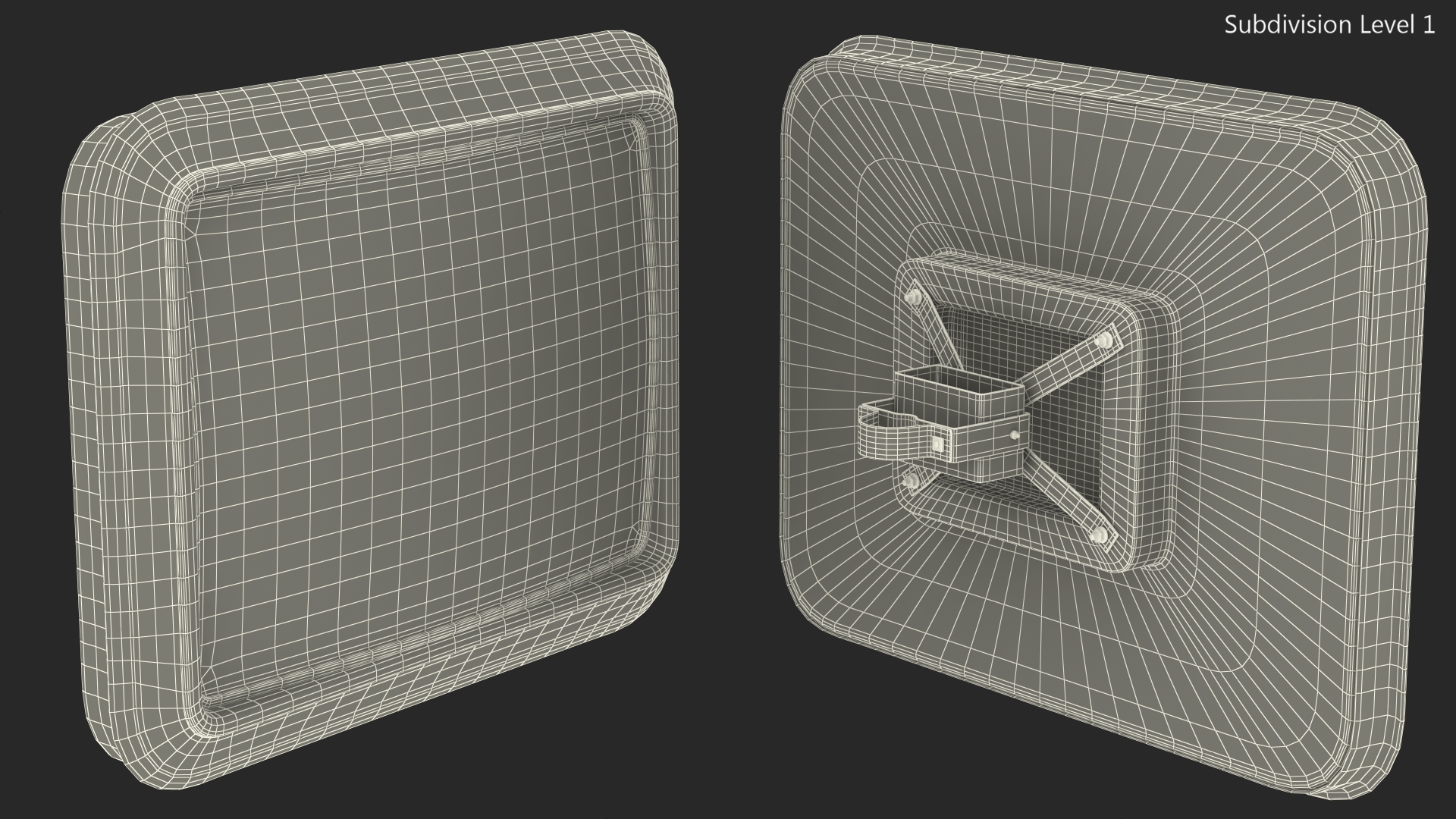 3D Rectangular Industrial Safety Mirror