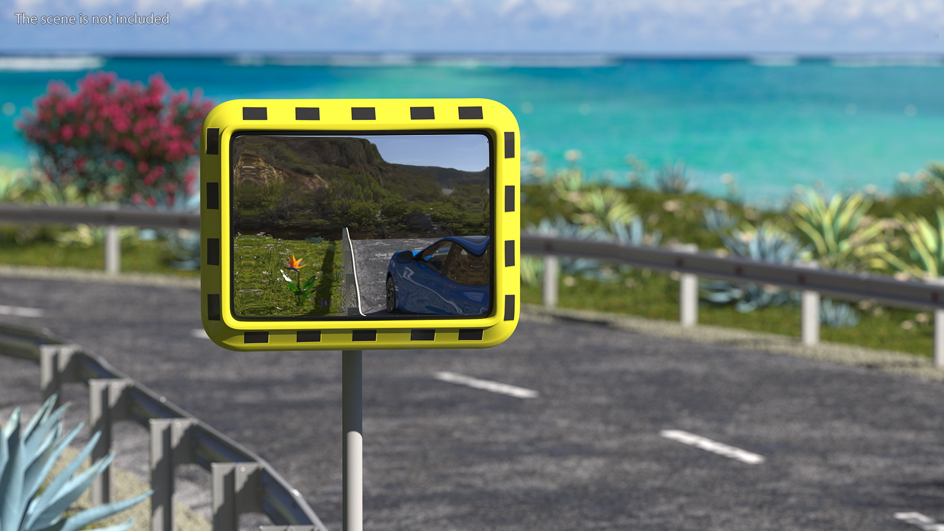 3D Rectangular Industrial Safety Mirror