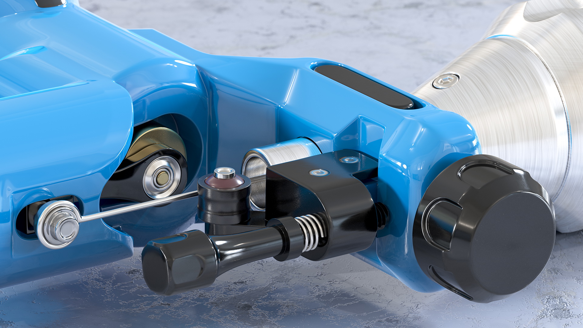 Professional Rotary Tattoo Machine Blue 3D model