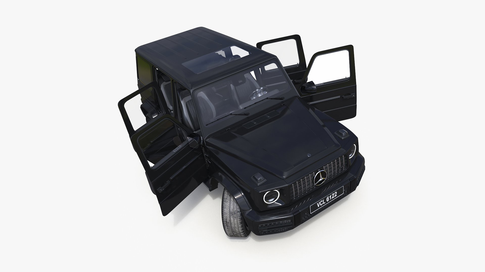 3D model Gelandewagen Mercedes-Benz AMG 63 Black Rigged for Maya