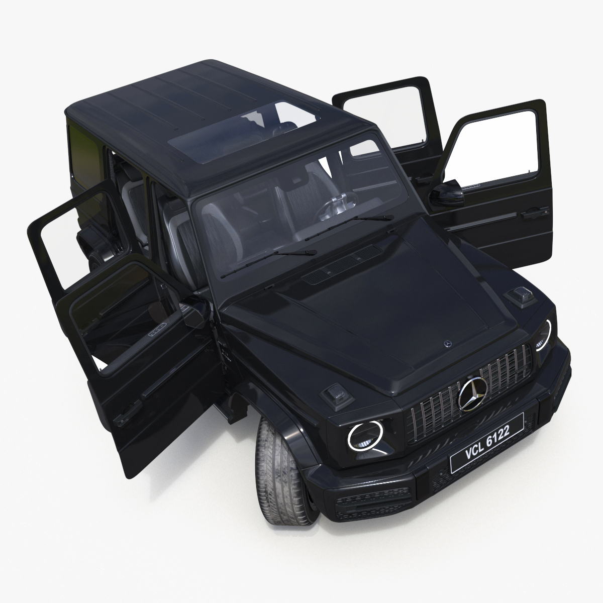 3D model Gelandewagen Mercedes-Benz AMG 63 Black Rigged for Maya