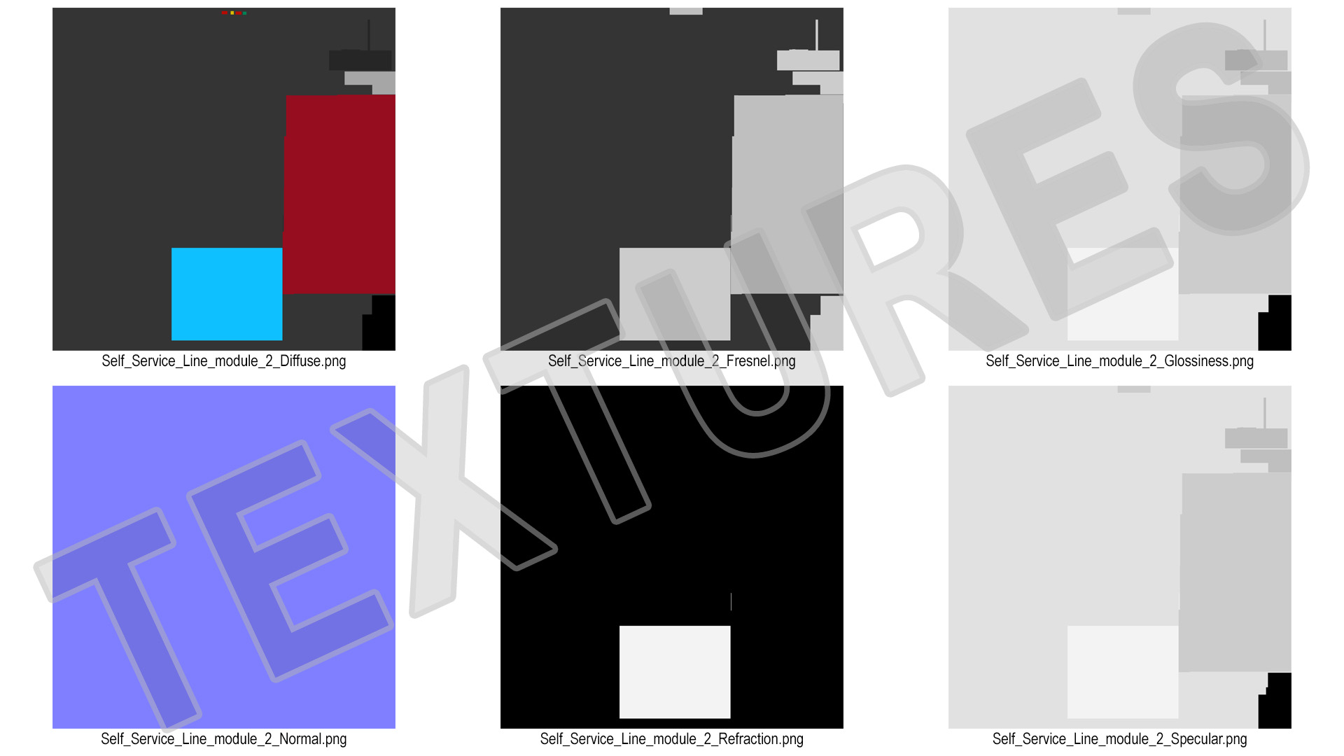 Module Second Courses Self Service Line 3D model