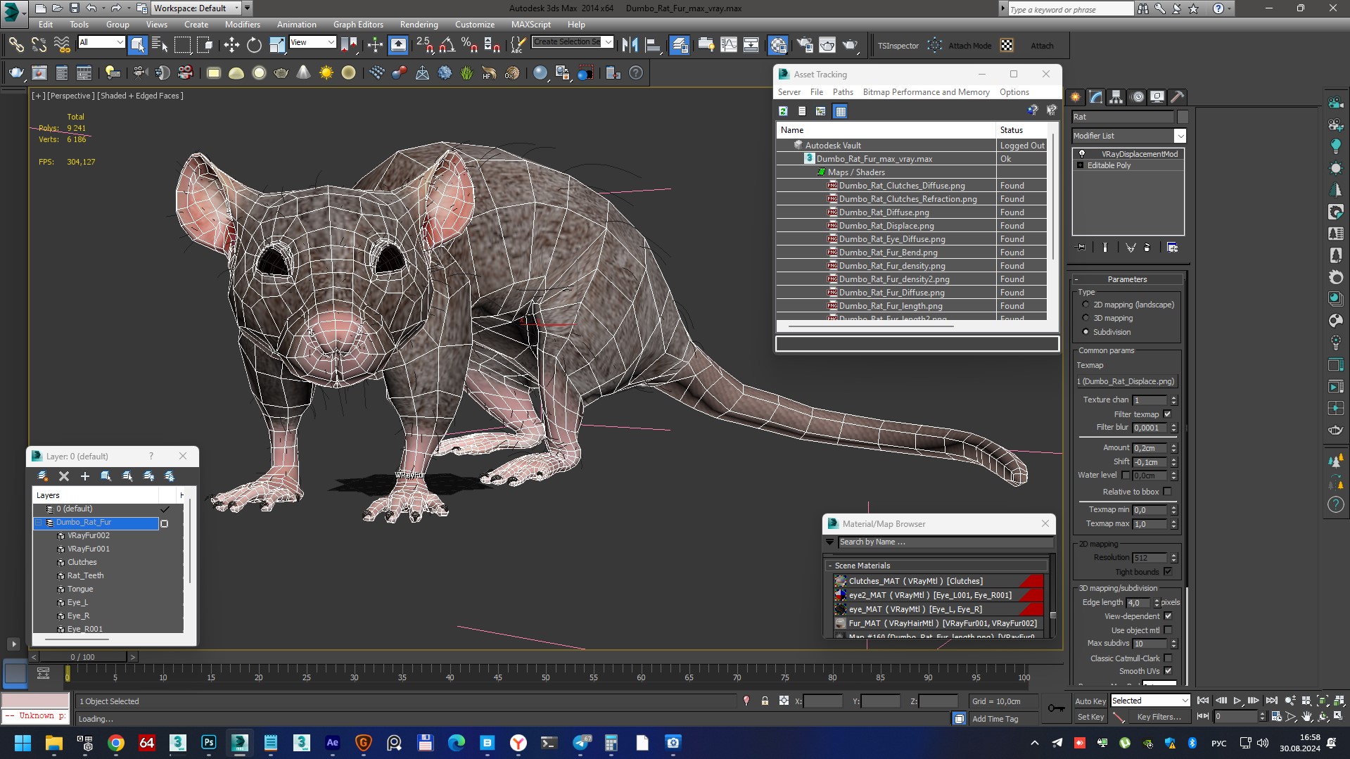 3D Dumbo Rat Fur model