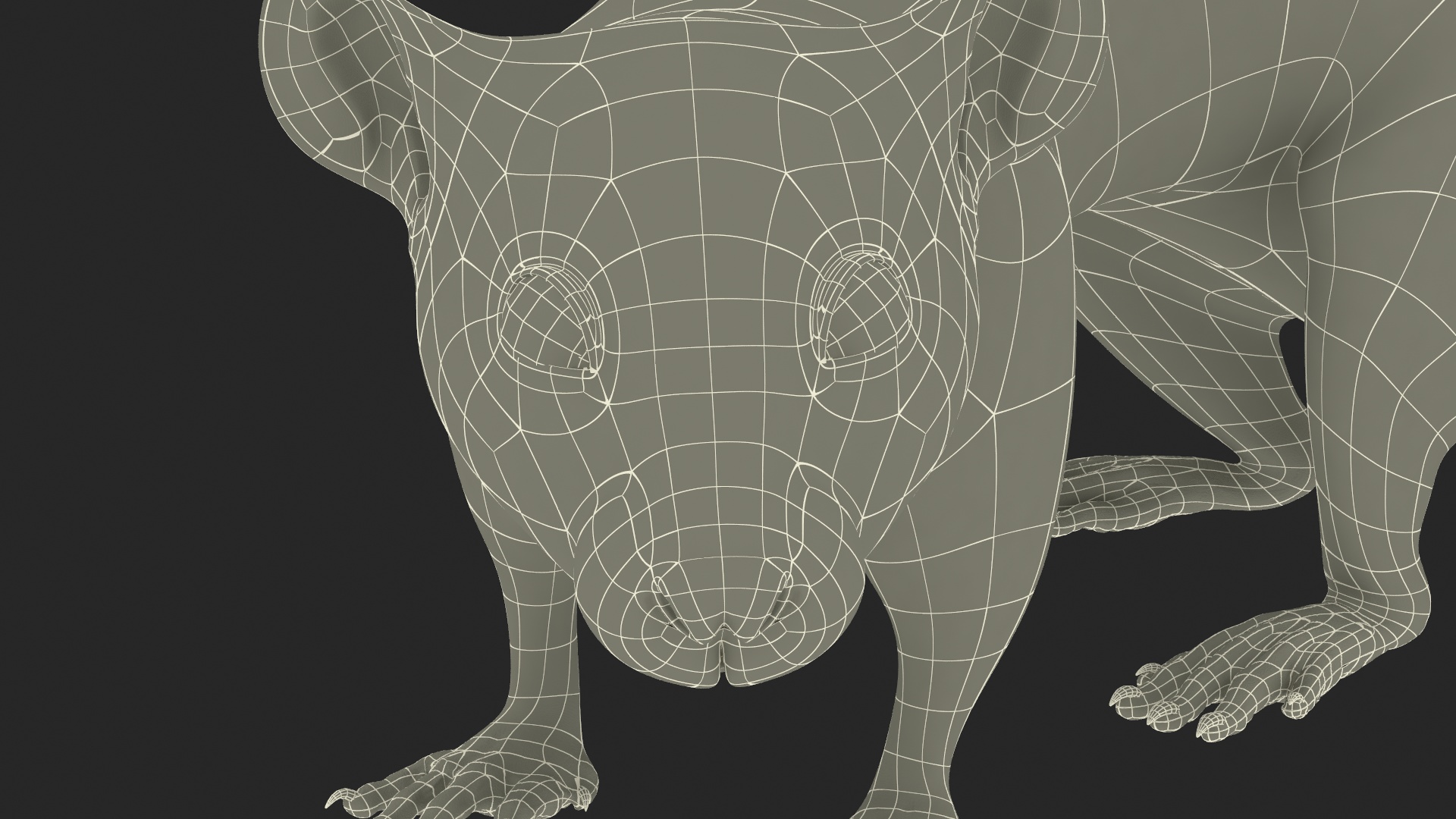 3D Dumbo Rat Fur model