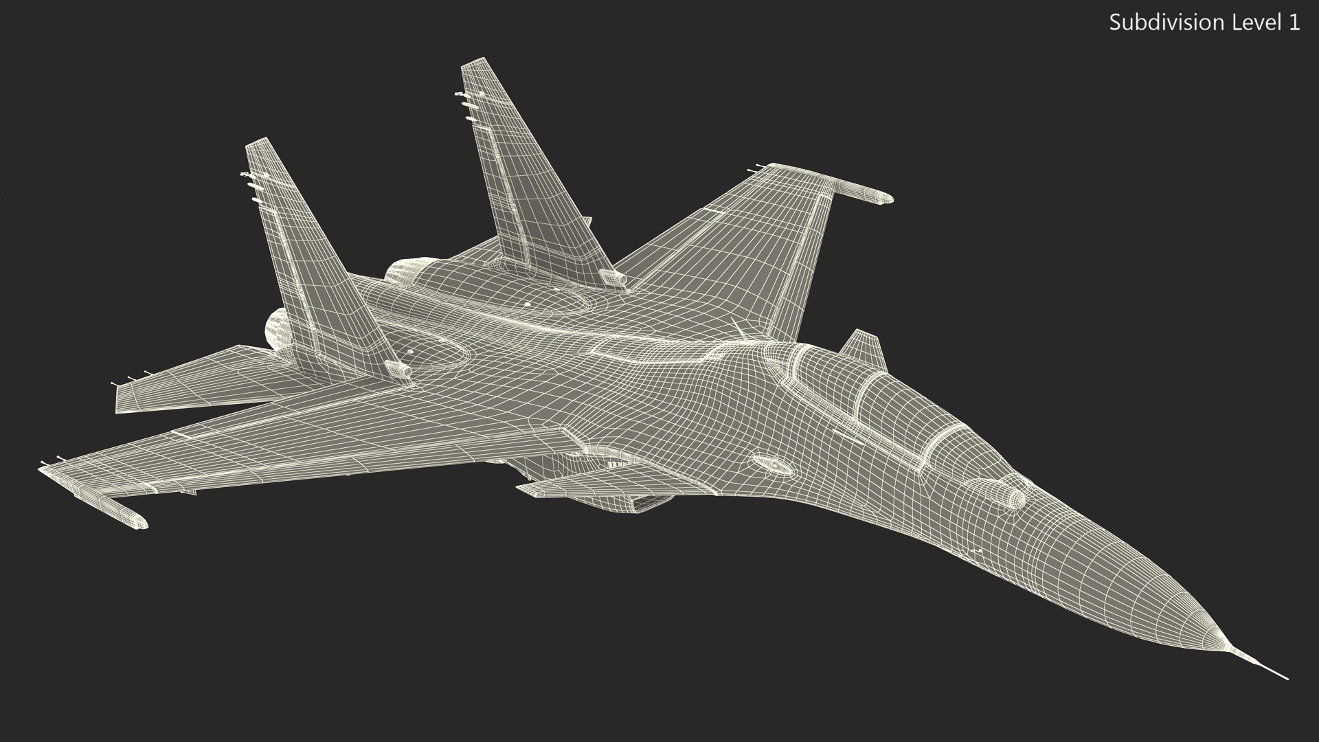 Su-30 Jet Fighter in Flight 3D