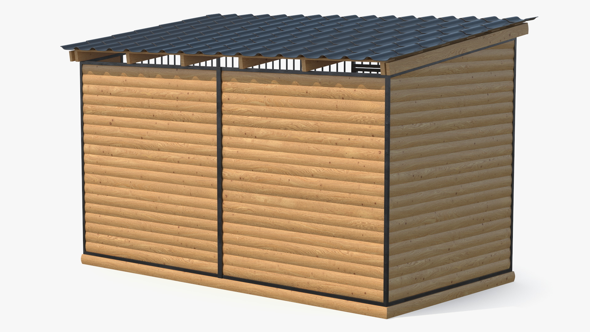 3D model Kennel with Dogs Fur