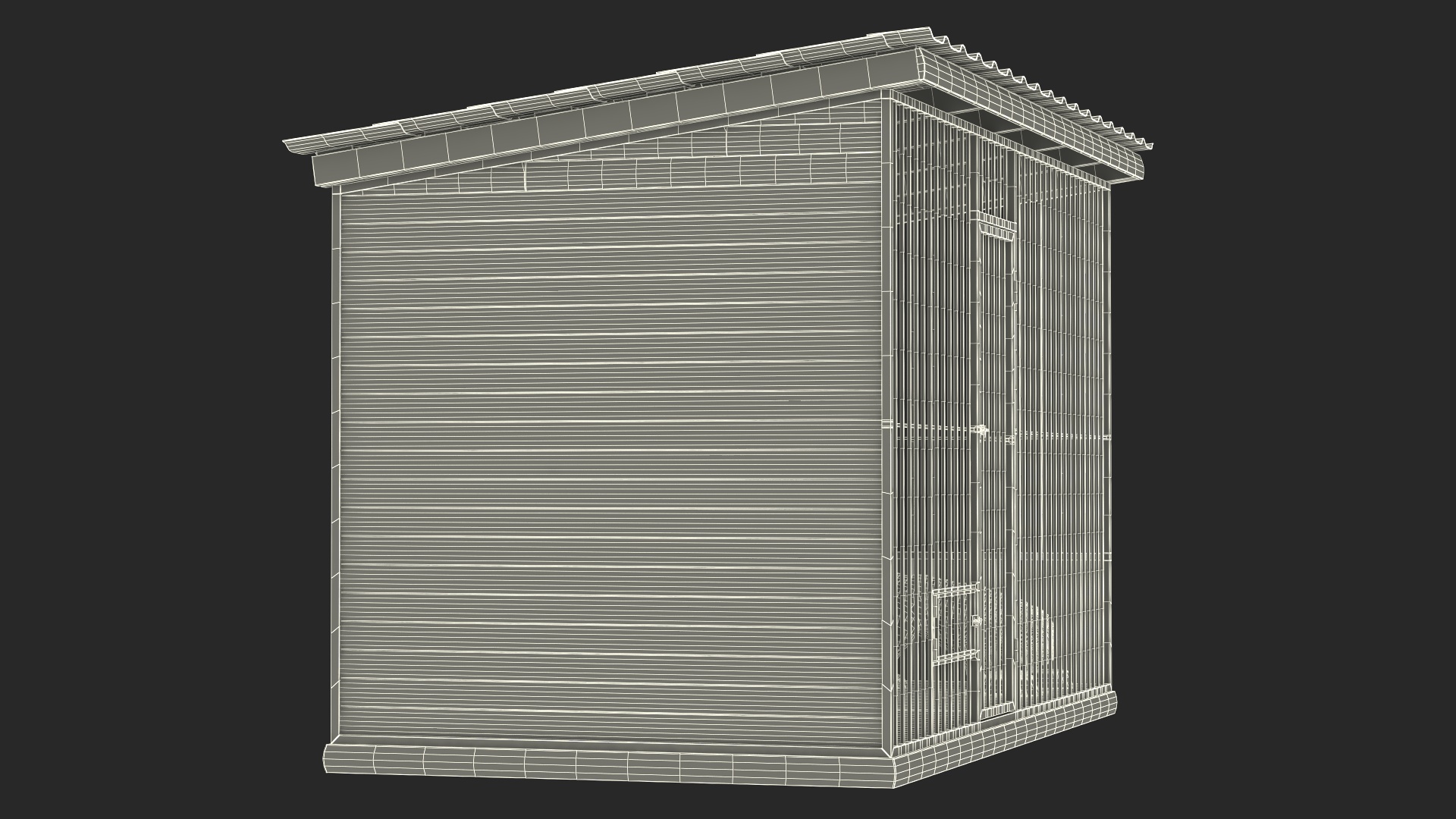 3D model Kennel with Dogs Fur