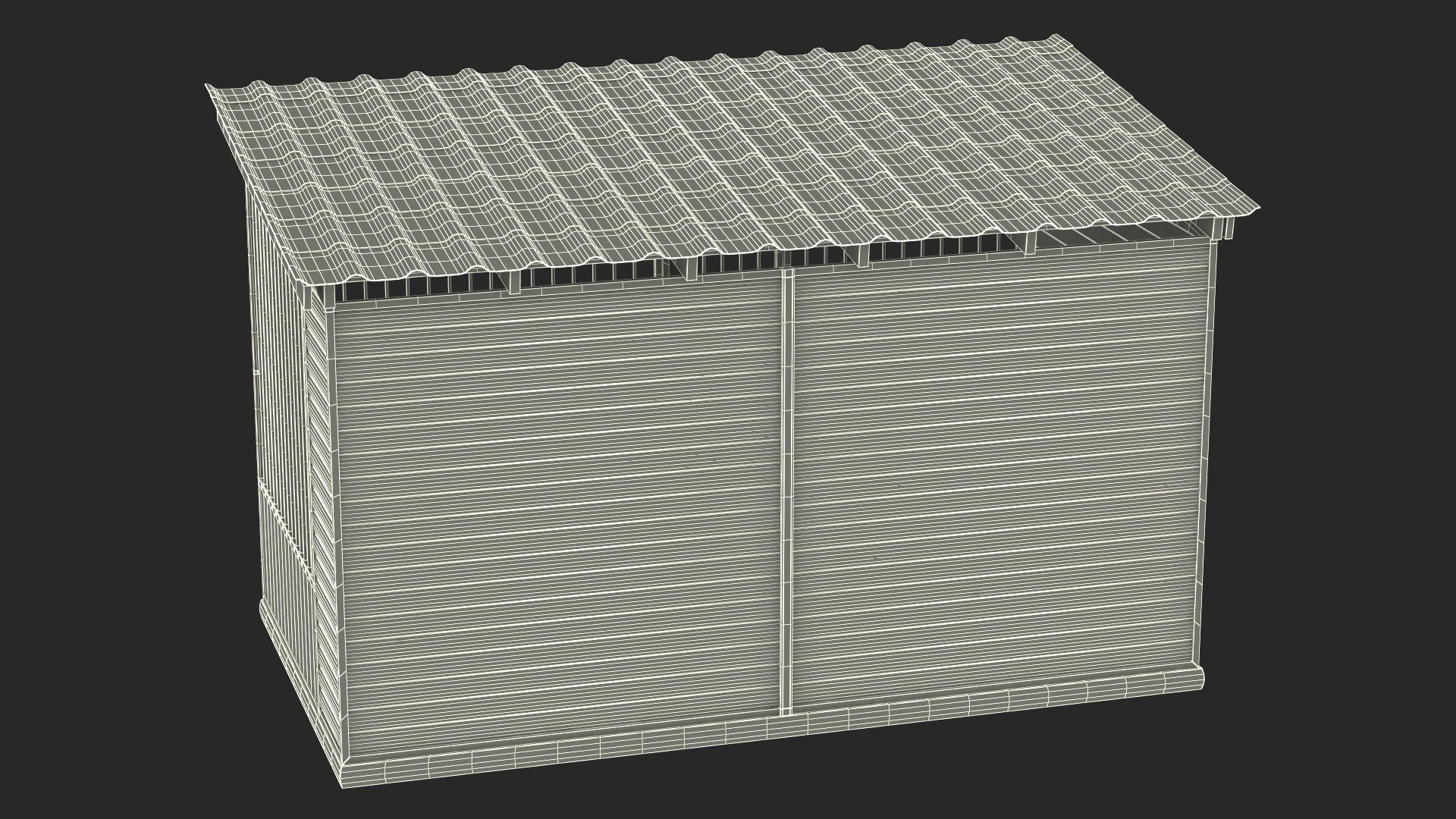 3D model Kennel with Dogs Fur