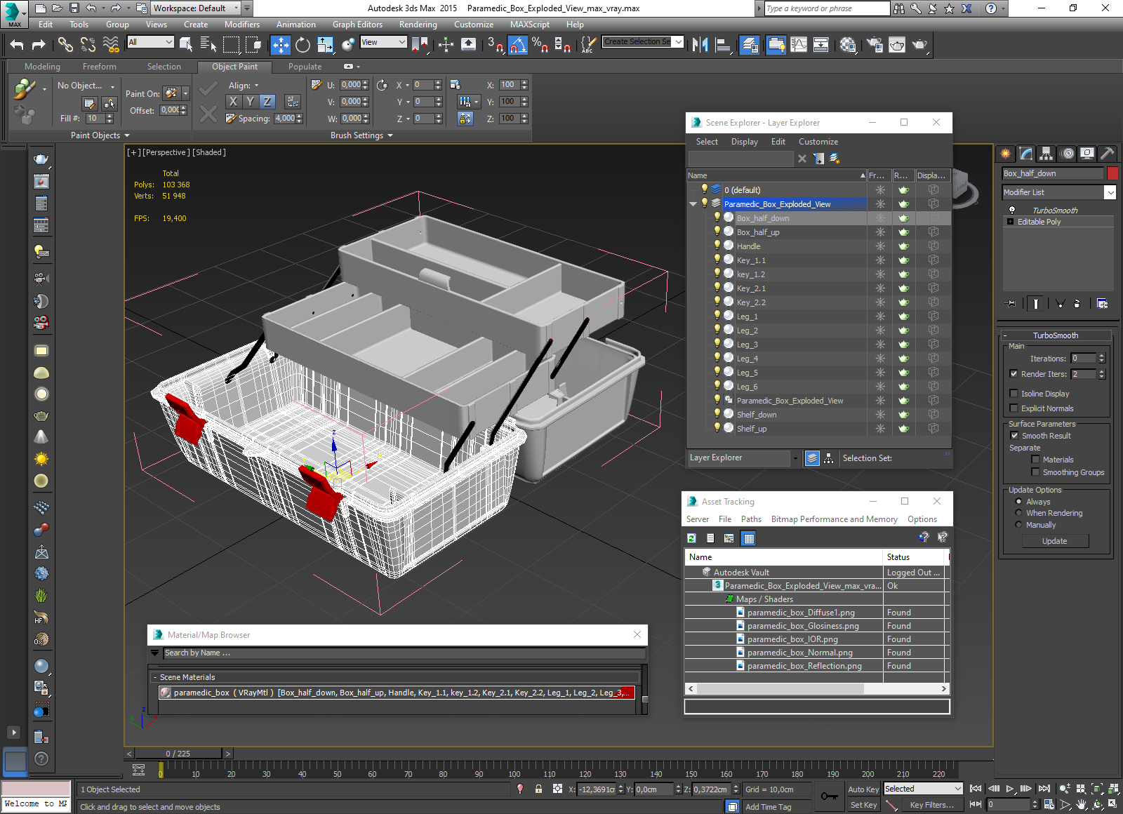 Paramedic Box Exploded View 3D