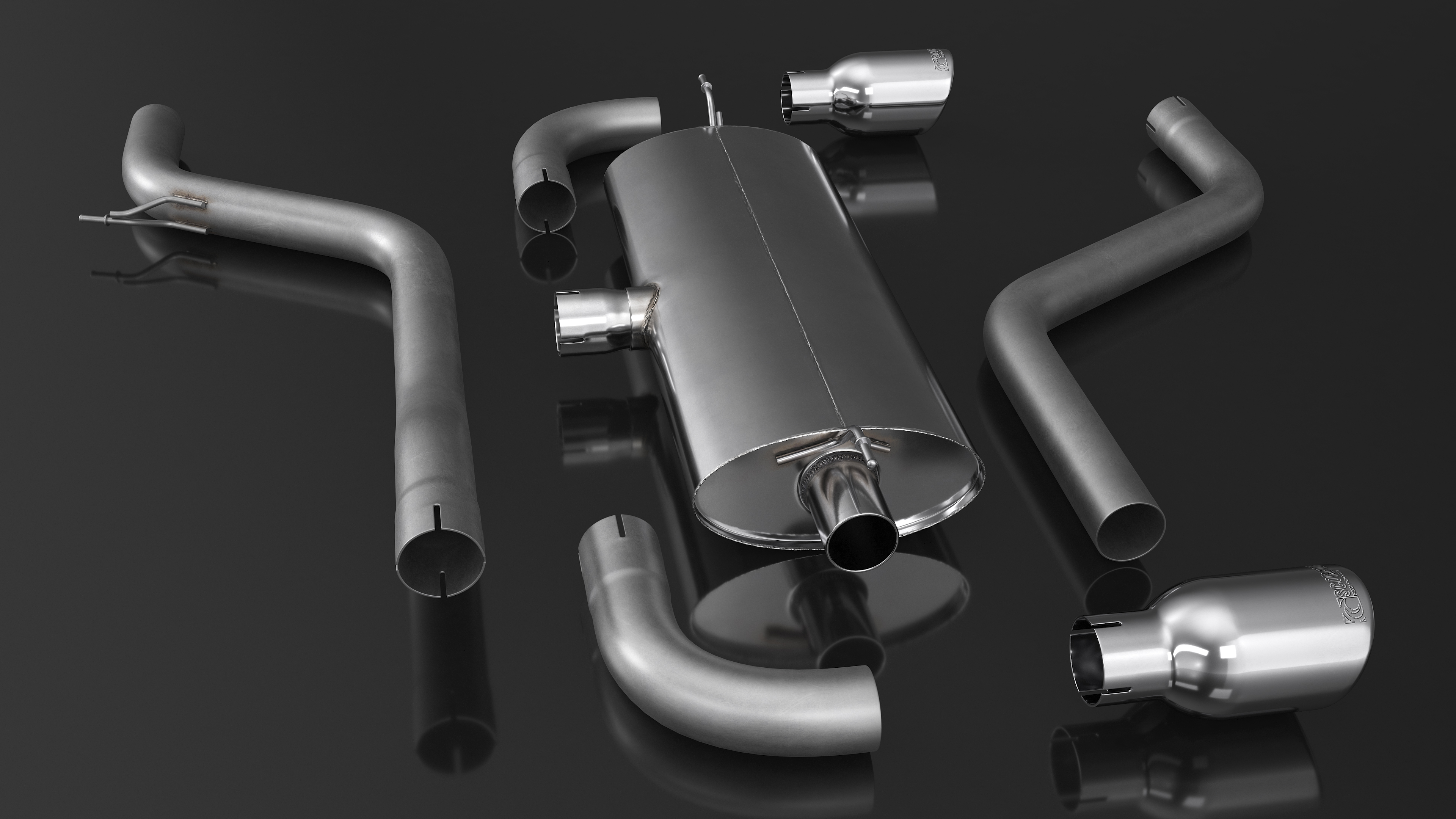 Car Exhaust System Parts 3D model