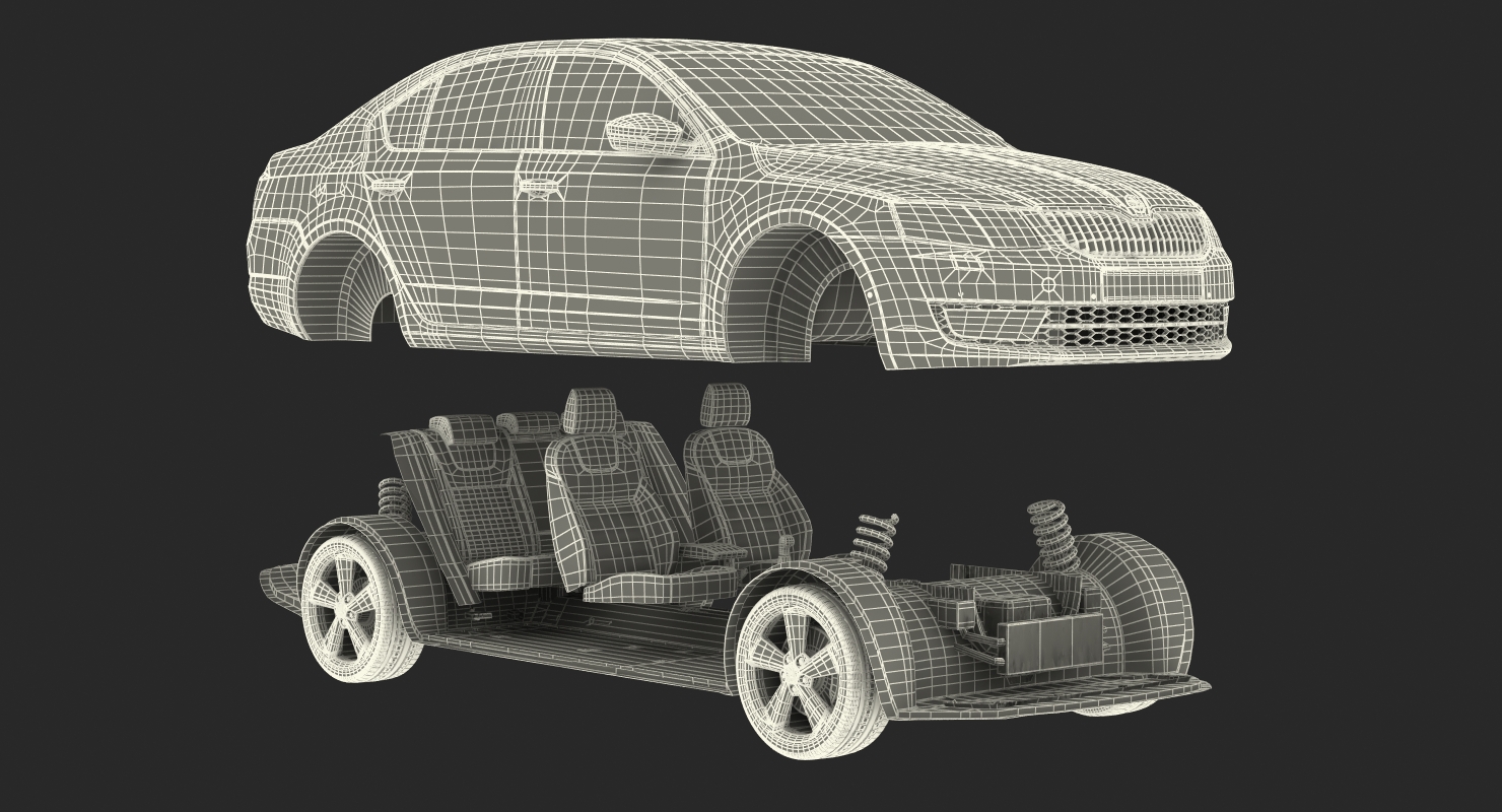 3D model Skoda Octavia 2016 Rigged