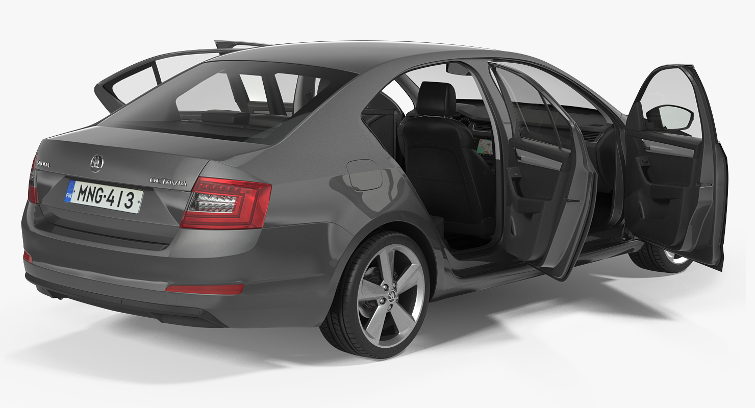 3D model Skoda Octavia 2016 Rigged