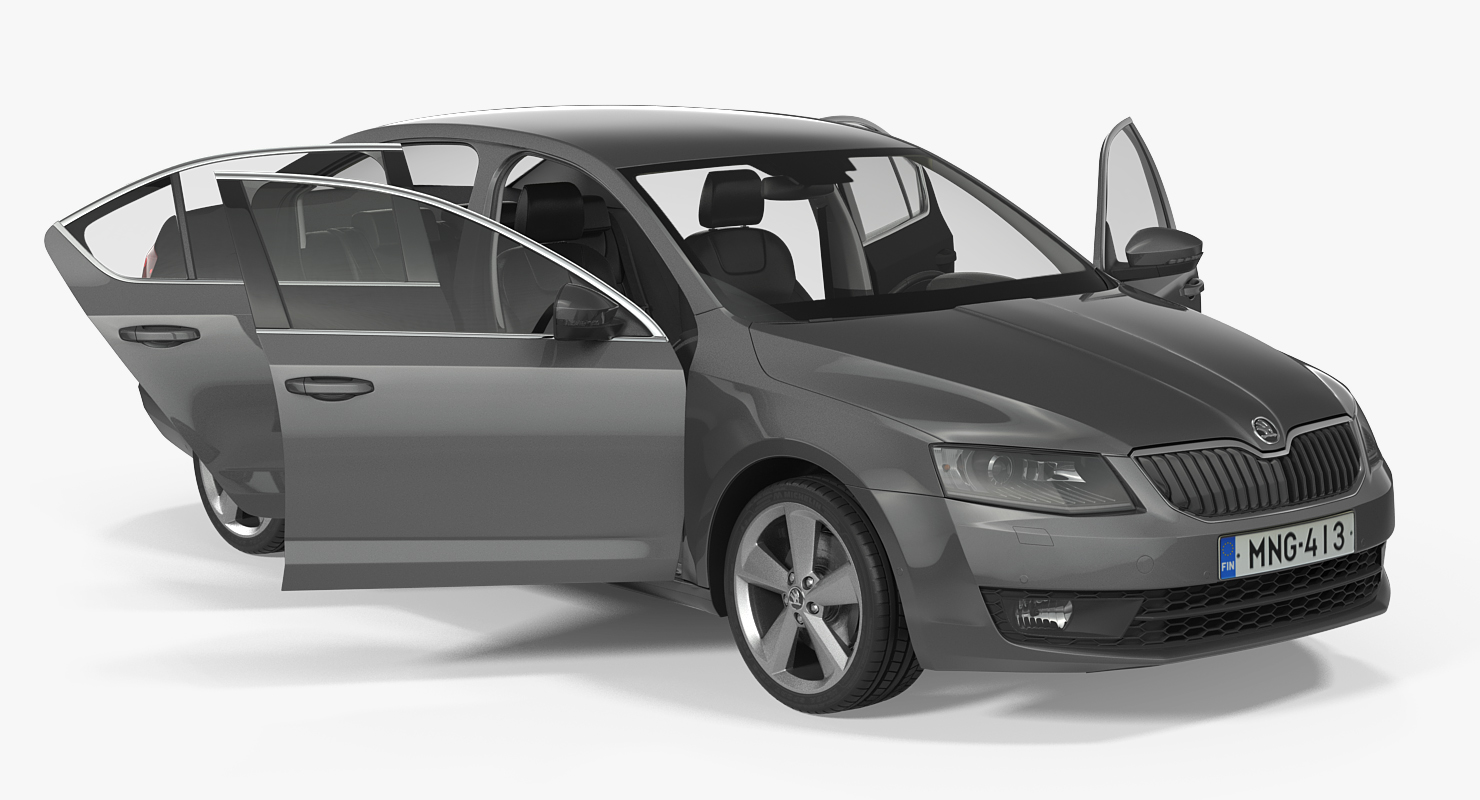 3D model Skoda Octavia 2016 Rigged